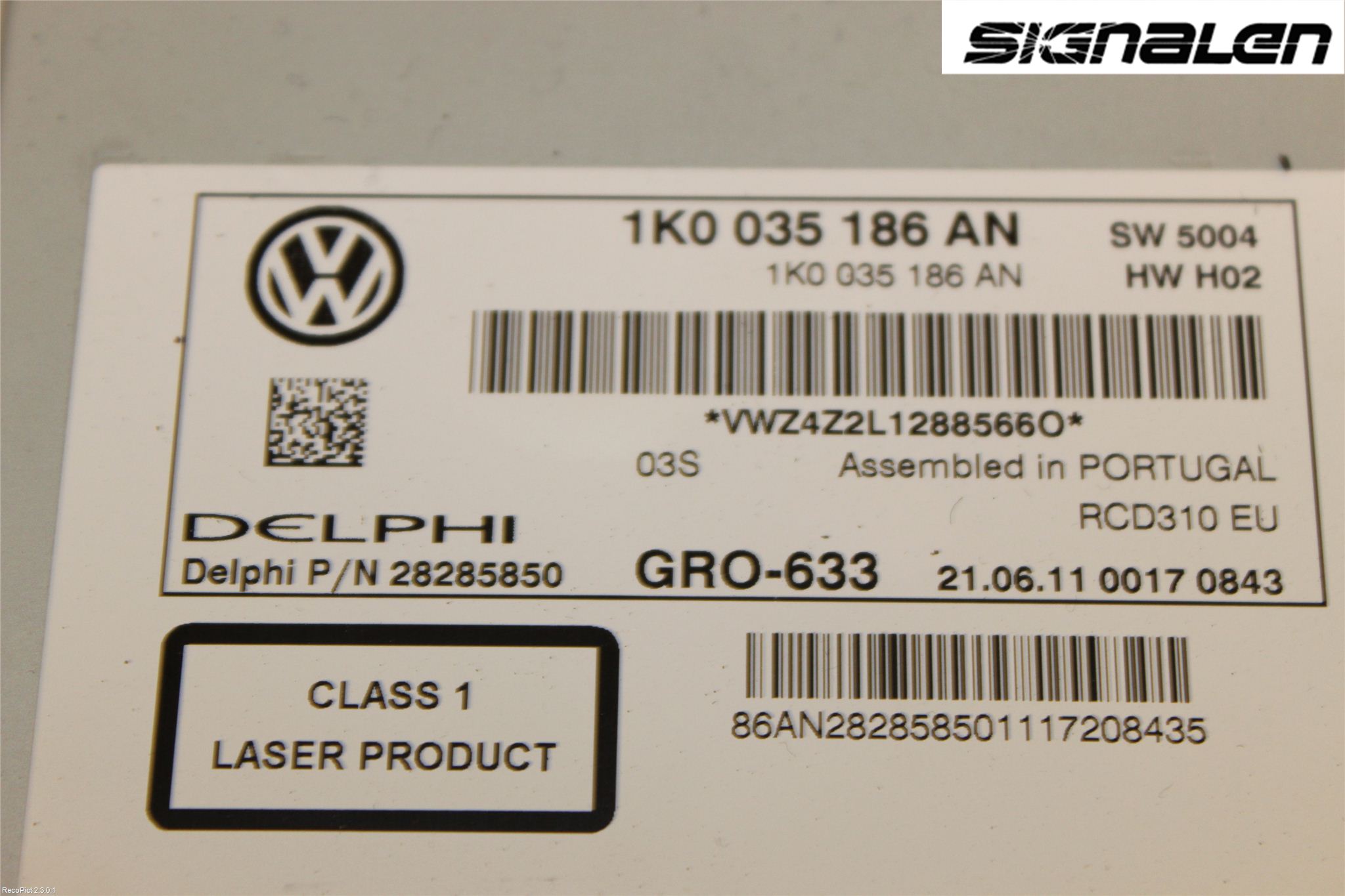 Volkswagen VW PASSAT 11-14 Radio