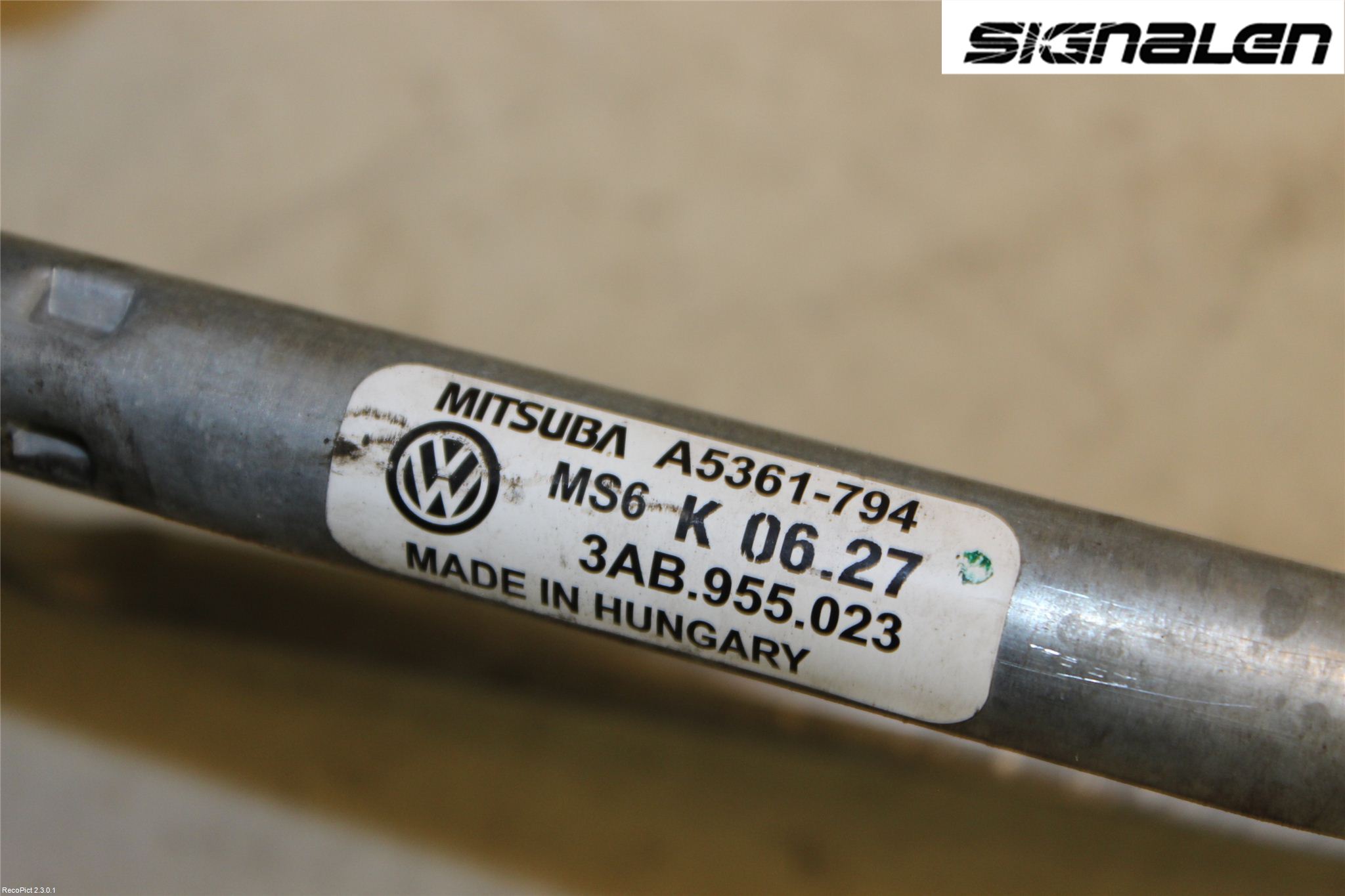 Volkswagen VW PASSAT 11-14 Torkarmekanism Vindruta