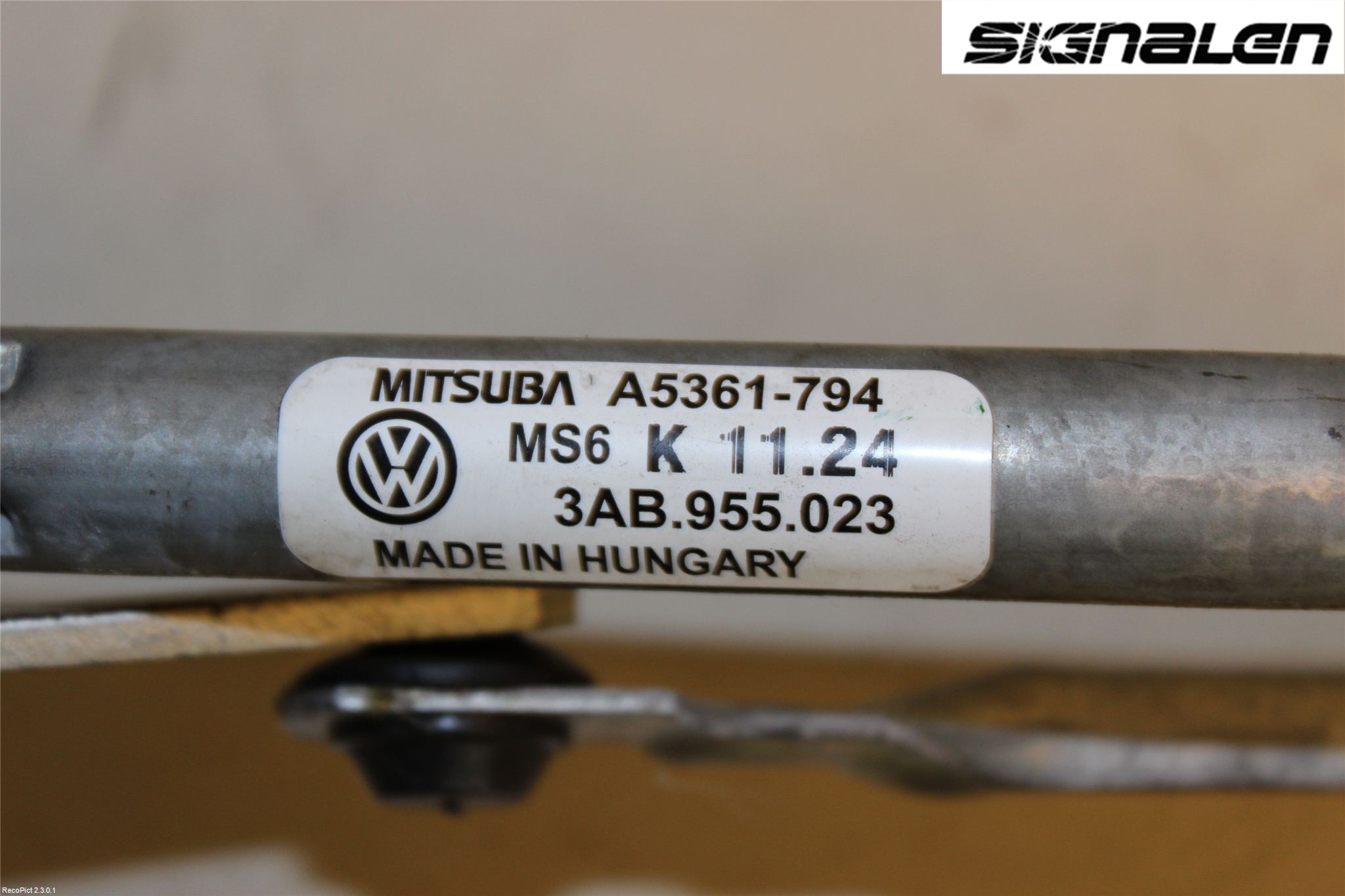Volkswagen VW PASSAT 11-14 Torkarmekanism Vindruta