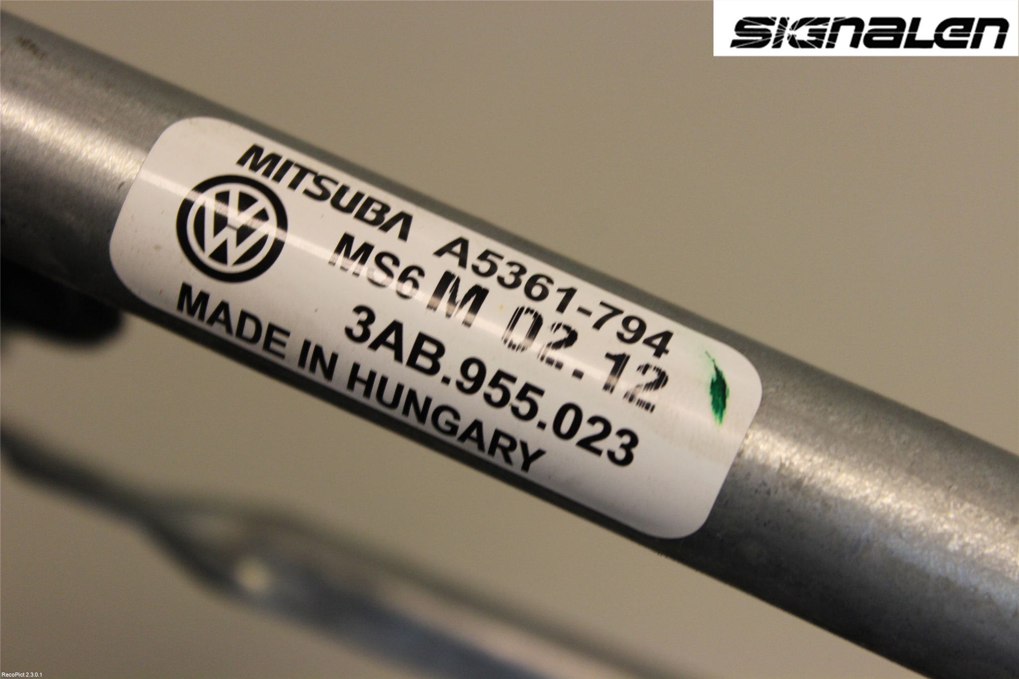 Volkswagen VW PASSAT 11-14 Torkarmekanism Vindruta
