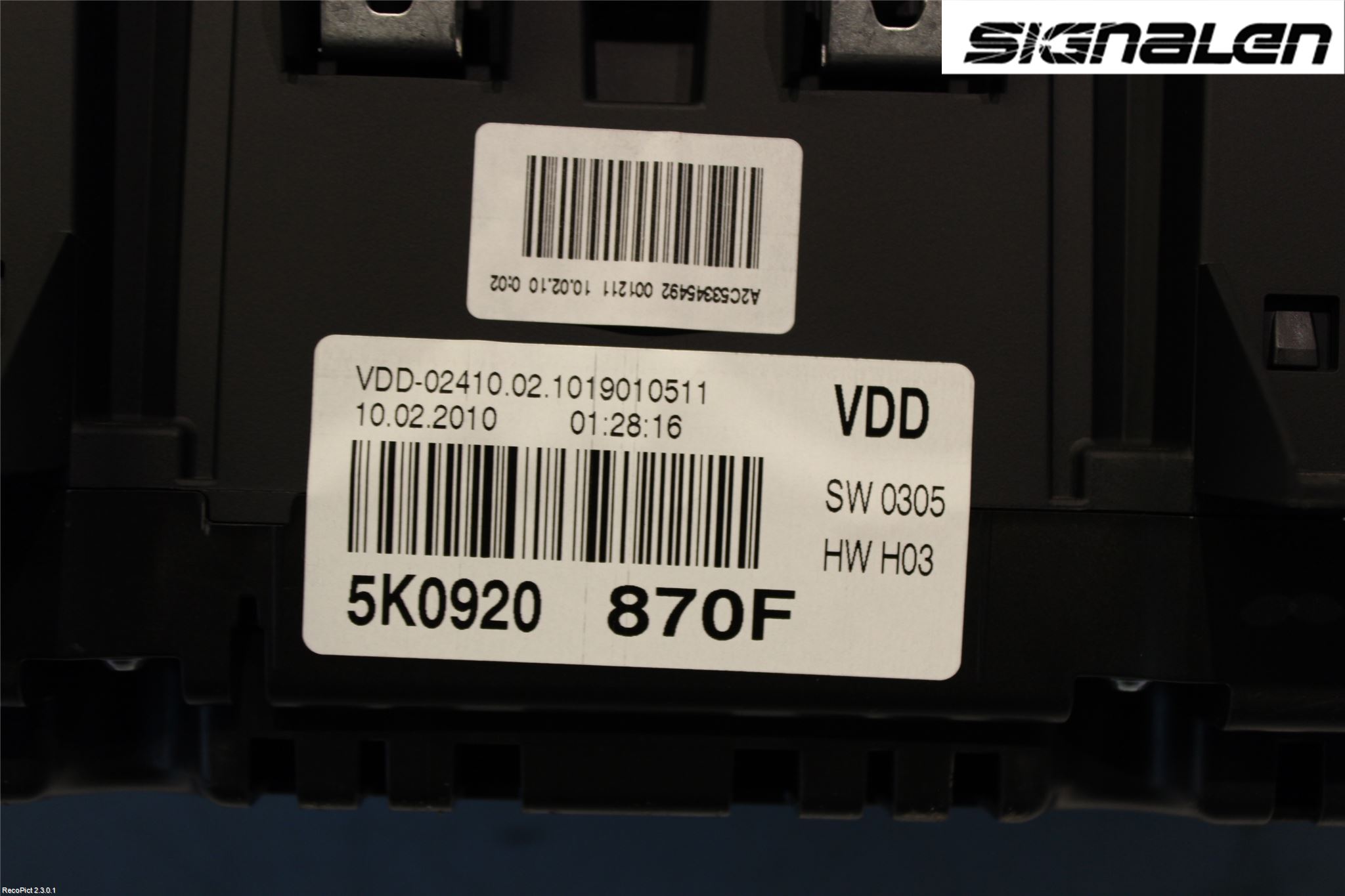 Volkswagen VW GOLF VI 09-13 Instrument Komb