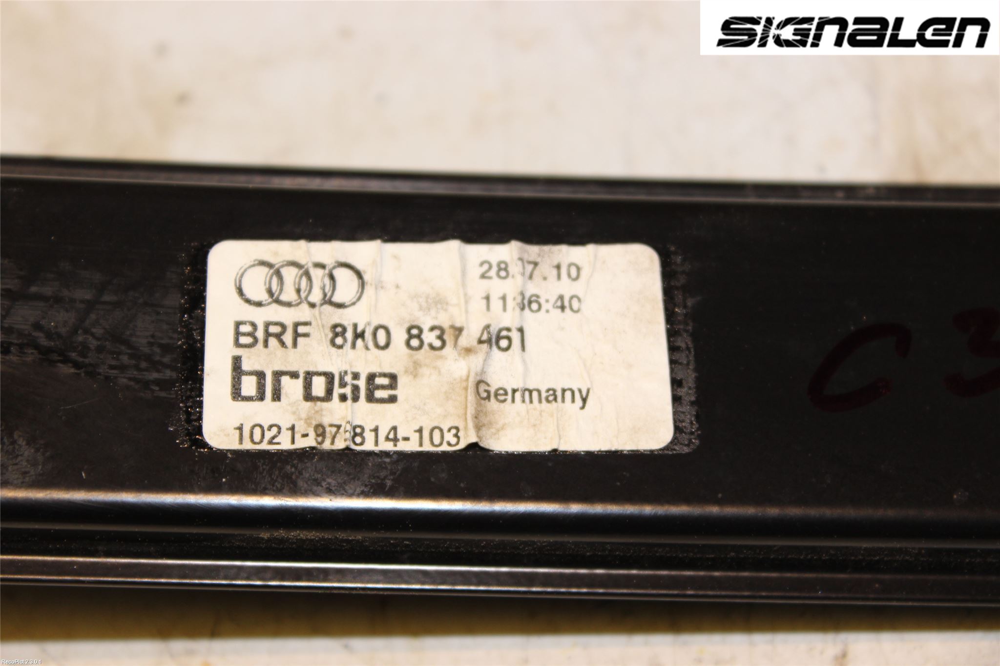 Audi A4/S4 08-11 Fönsterhissmekanism