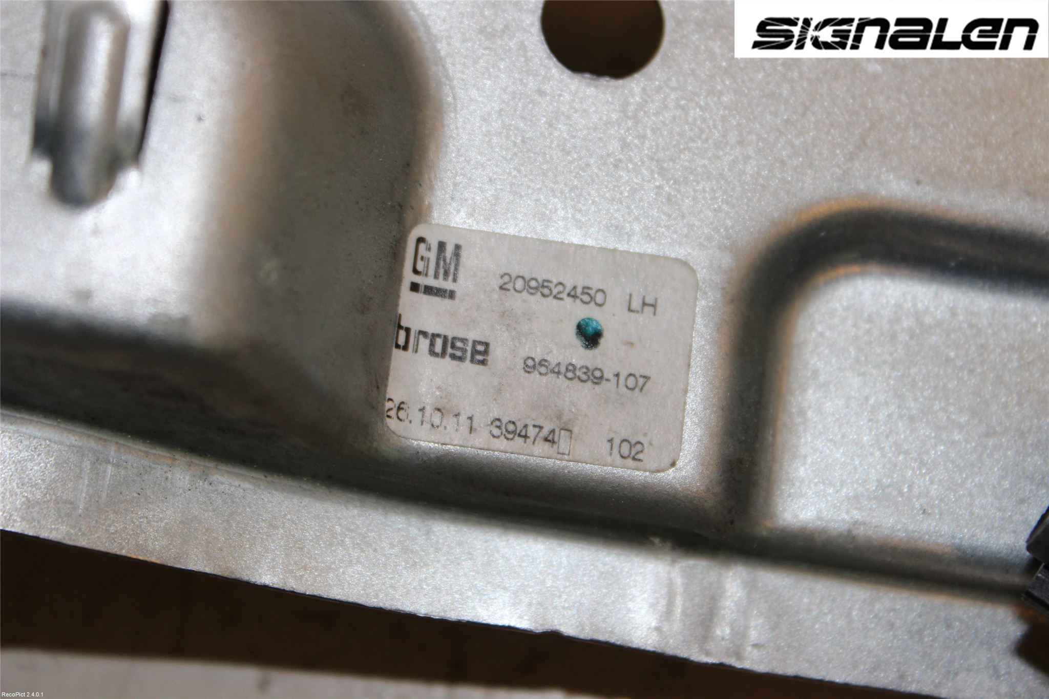 Opel INSIGNIA 09-16 Fönsterhissmekanism