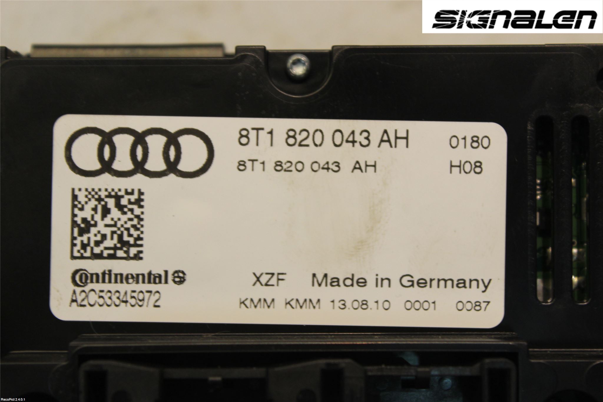 Audi A4/S4 08-11 Ac Styrenhet Ac Manöveren