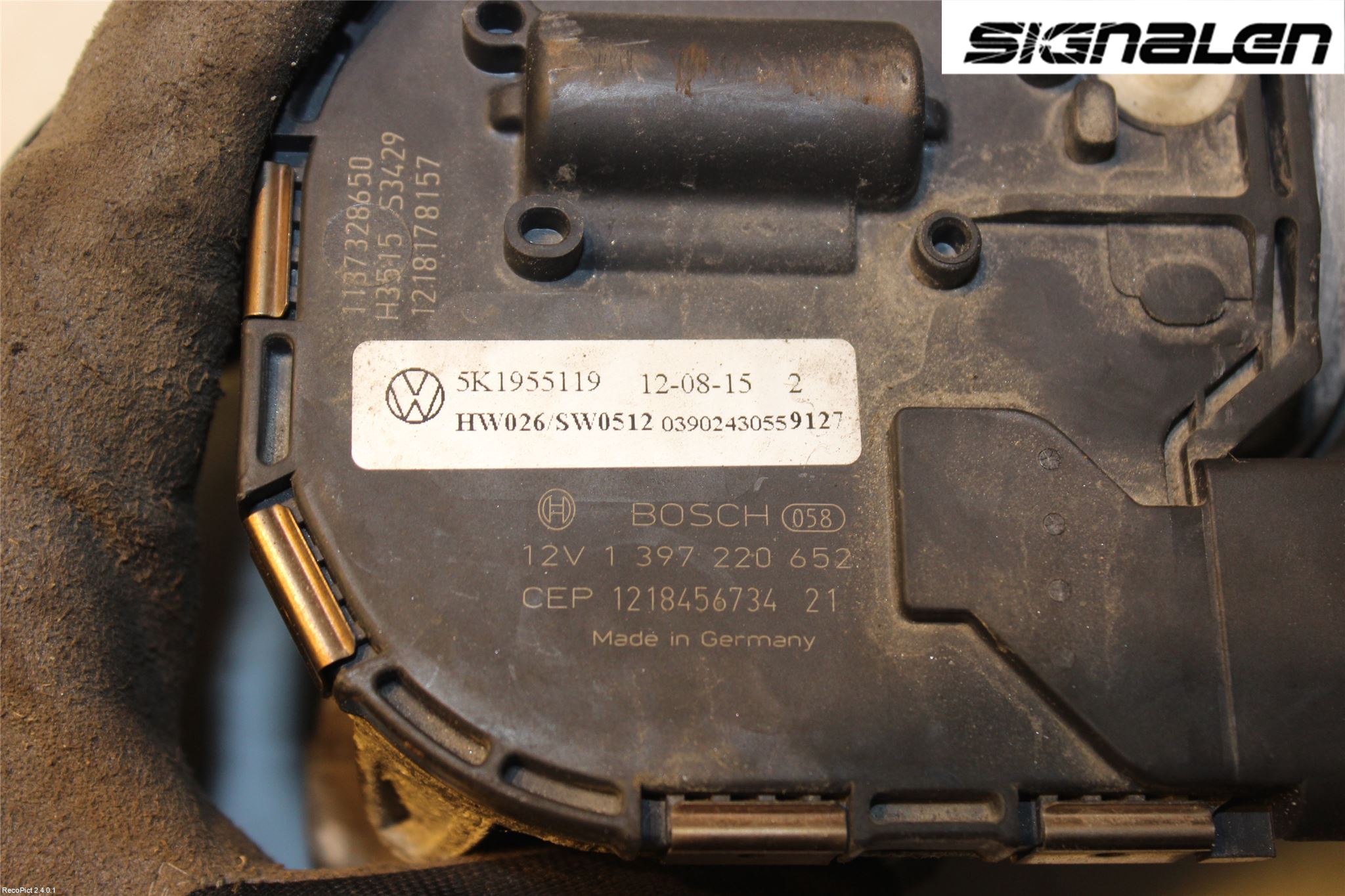 Volkswagen VW GOLF VI 09-13 Torkarmotor Vindruta
