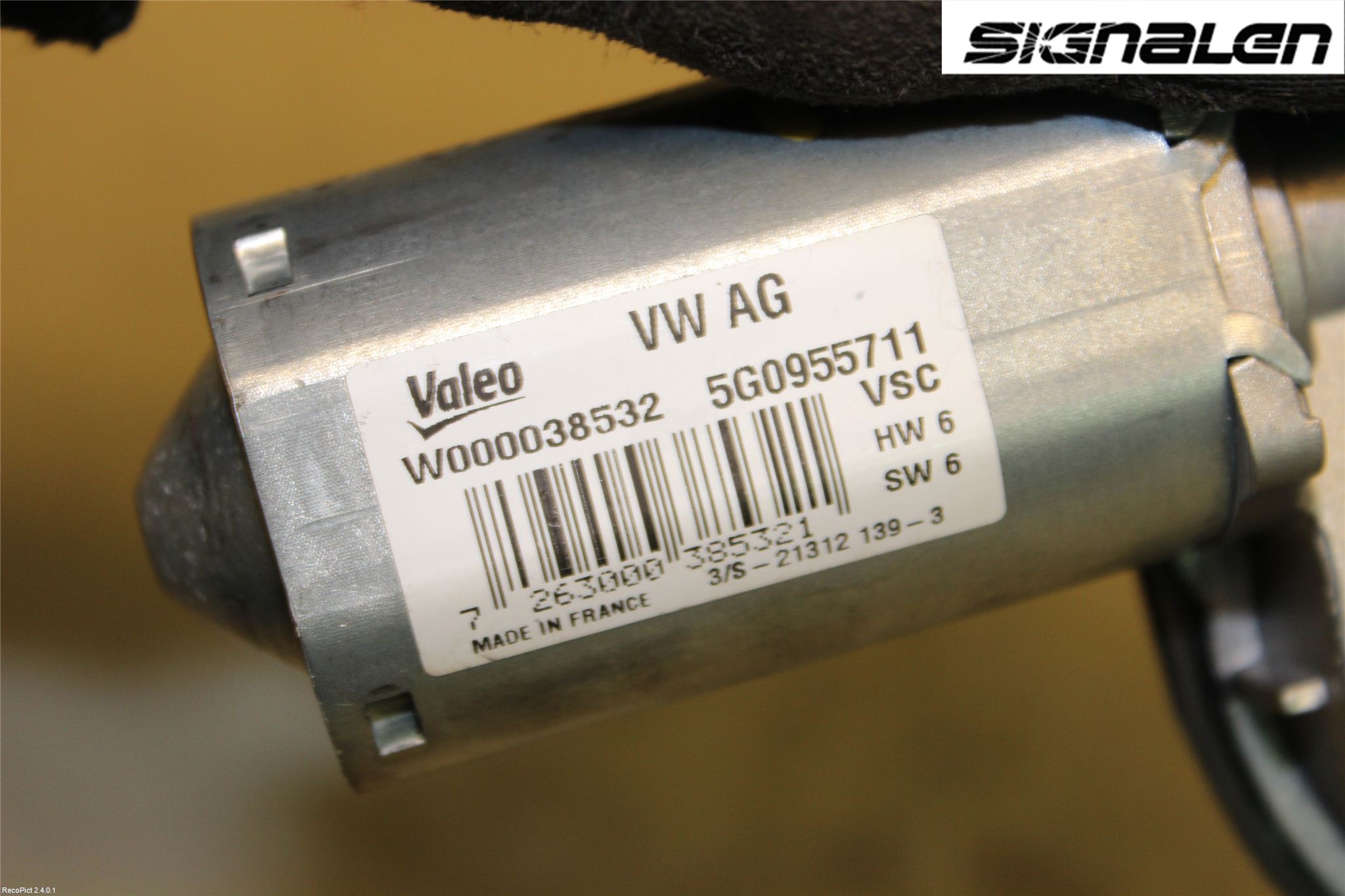 Volkswagen VW GOLF / E-GOLF VII 13-20 Torkarmotor Baklucka