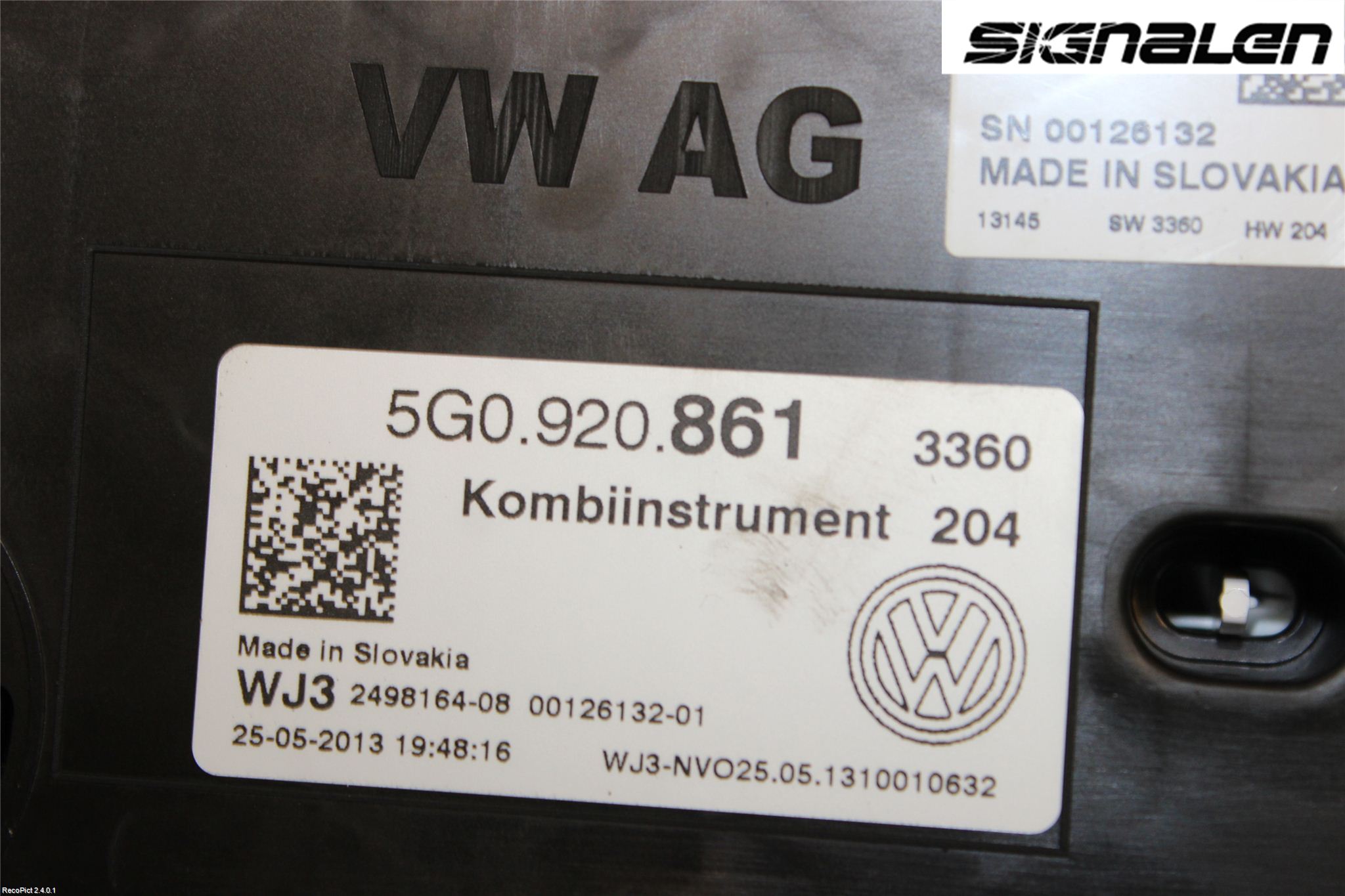 Volkswagen VW GOLF / E-GOLF VII 13-20 Instrument Komb