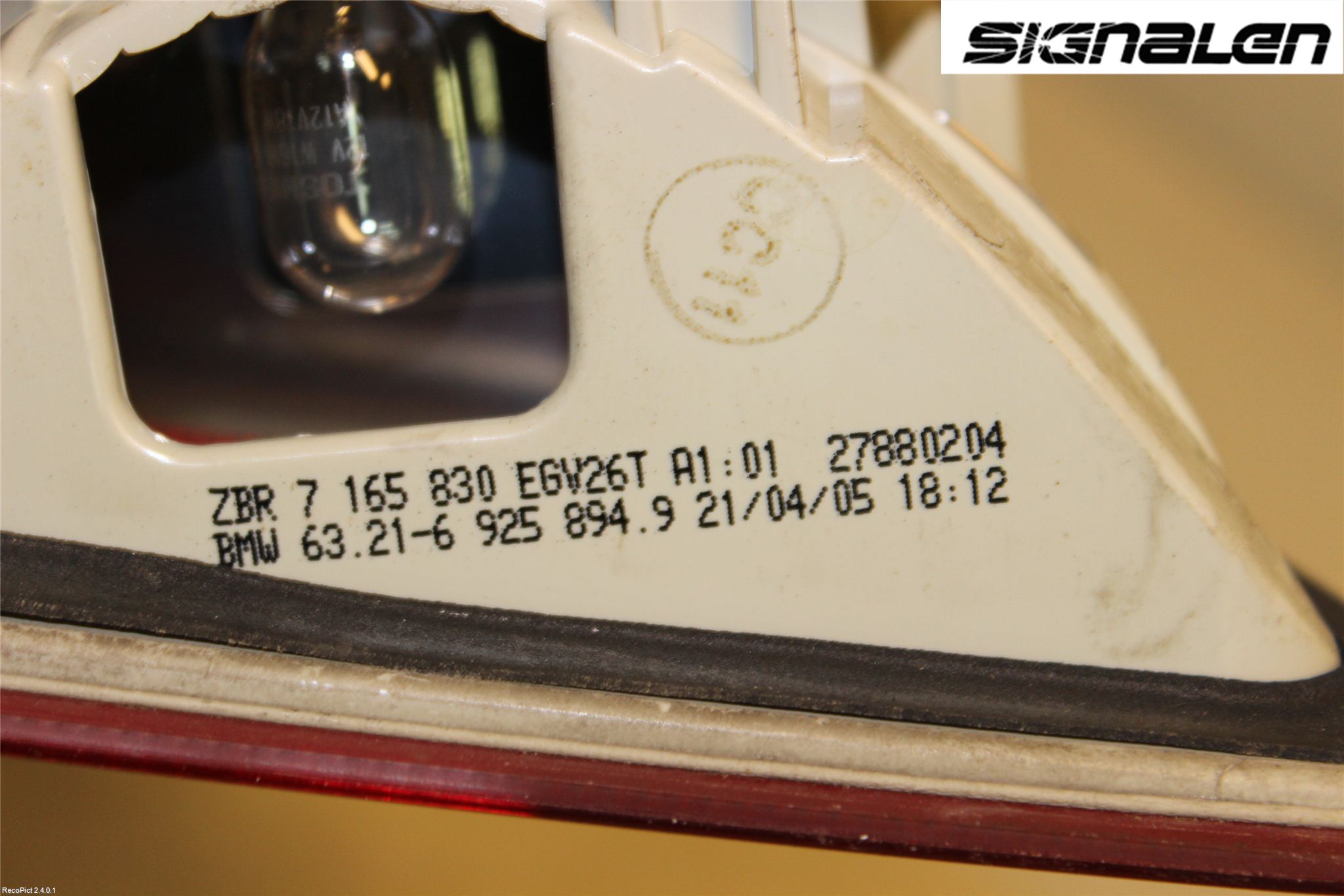 BMW 5 E60/61 Sed/Tou 02-10 Bakljus Lucka Hö