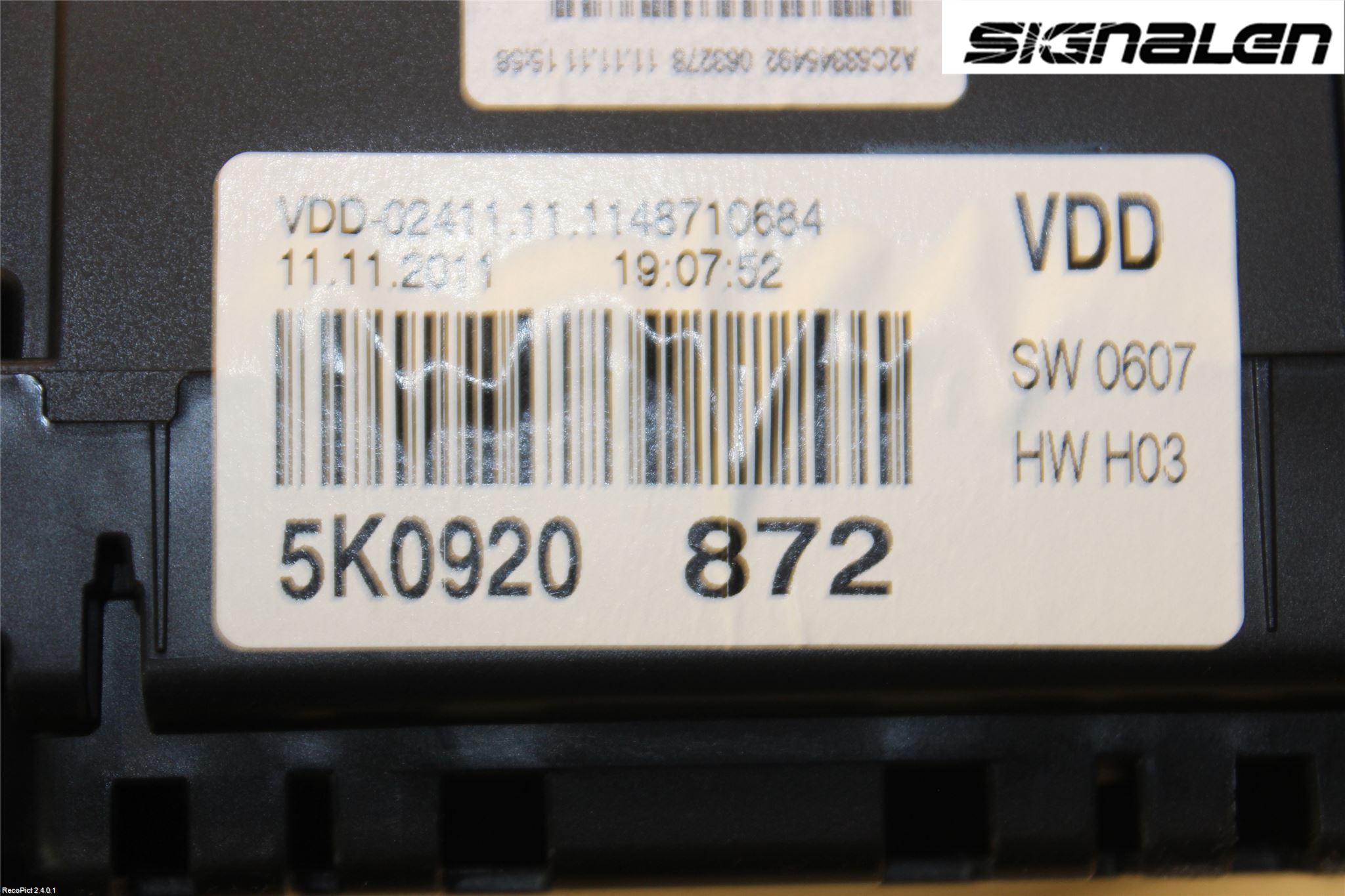 Volkswagen VW GOLF VI 09-13 Instrument Komb