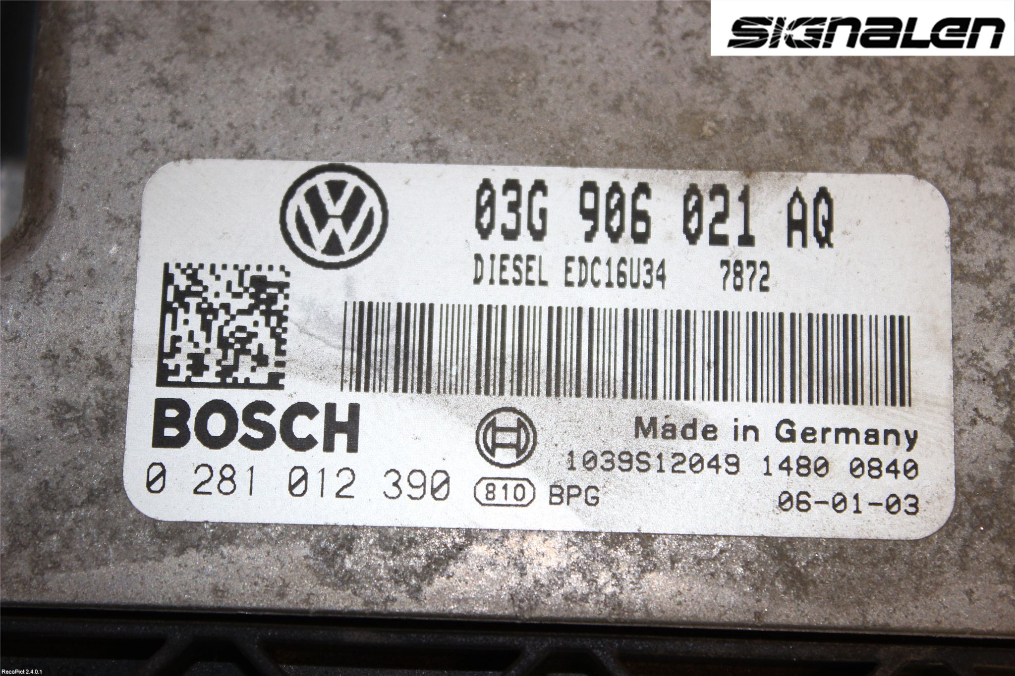 Volkswagen VW CADDY      04-10 Styrenhet Insprut Bensin