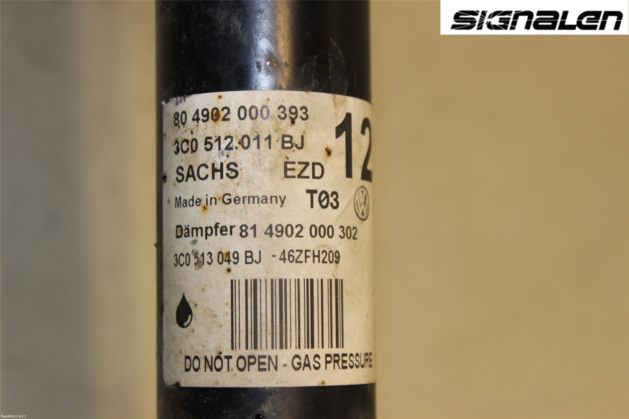 Volkswagen VW PASSAT 11-14 Stötdämpare Bak