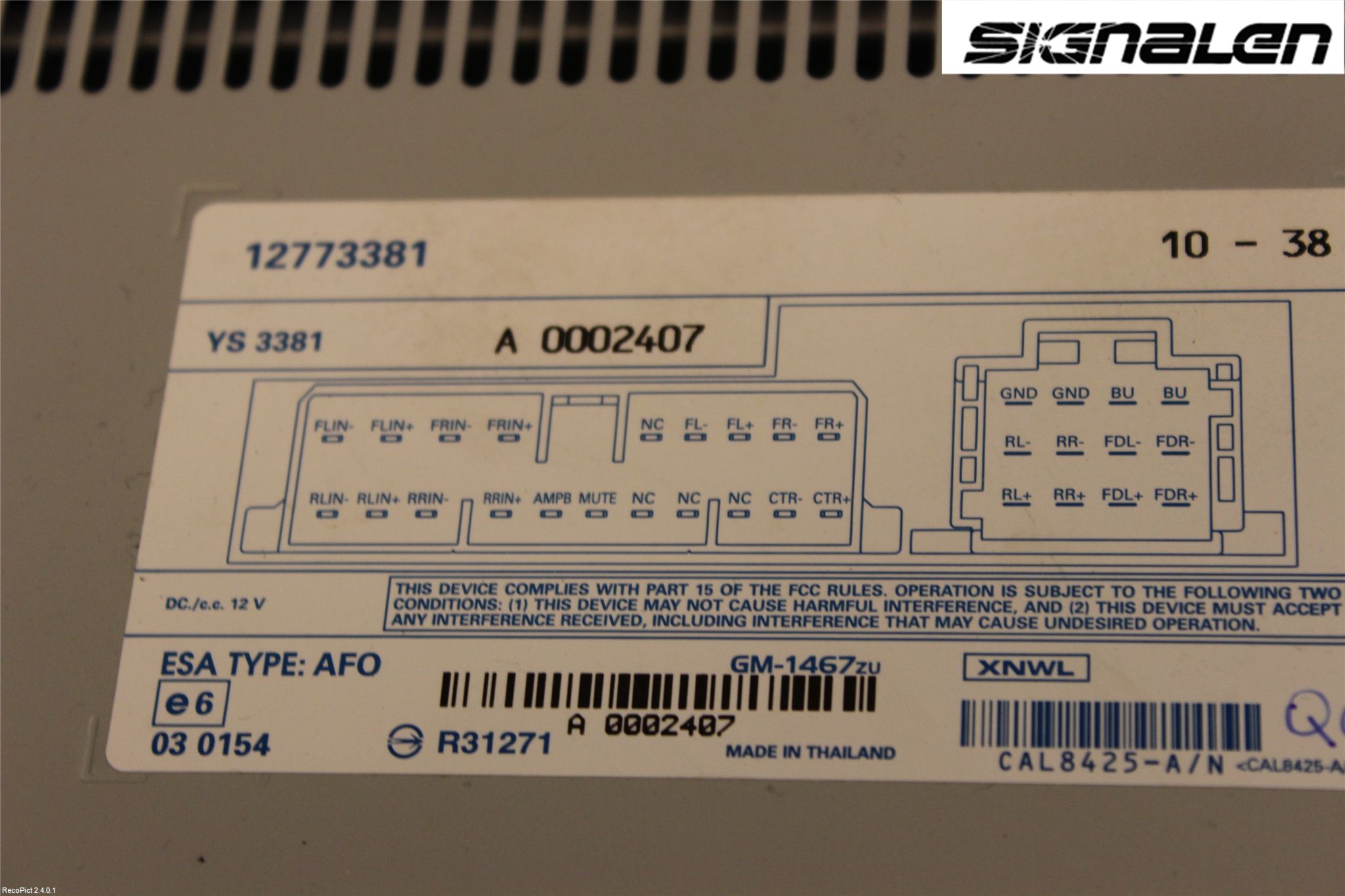 Saab 9-3 VER2/VER3 08-15 Radio-Stereo Förstärkare