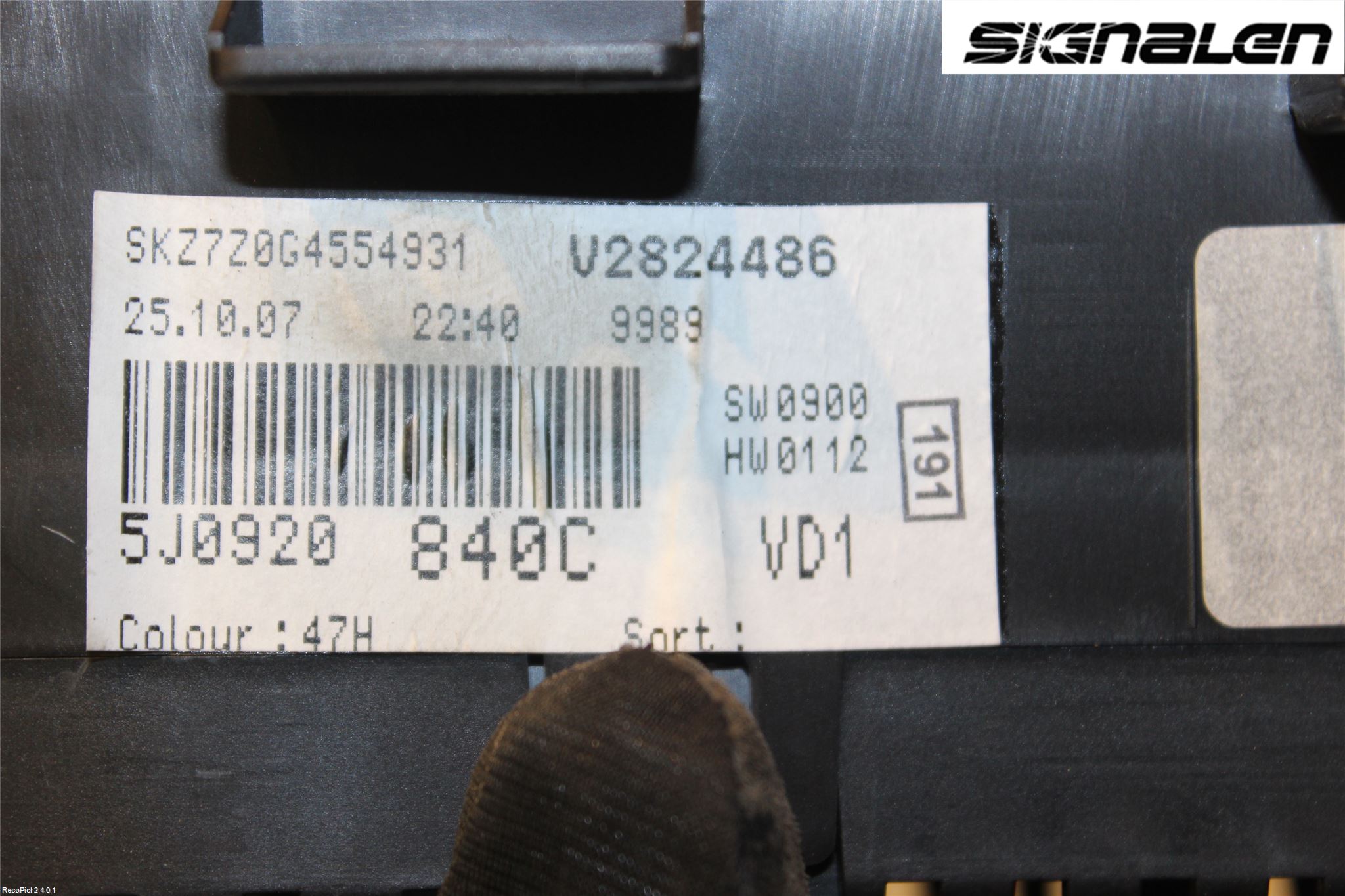 Skoda FABIA 07-14 Instrument Komb