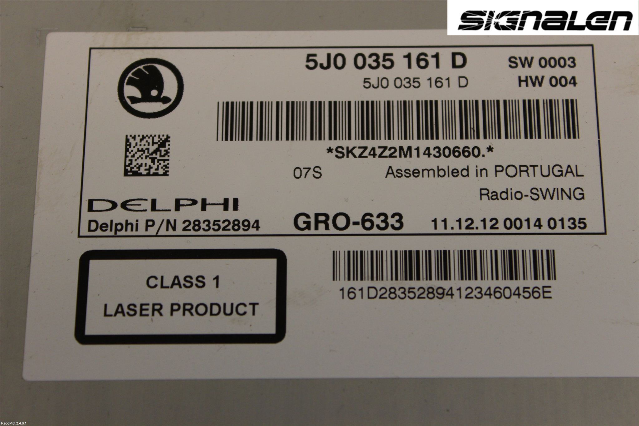 Skoda FABIA 07-14 Radio