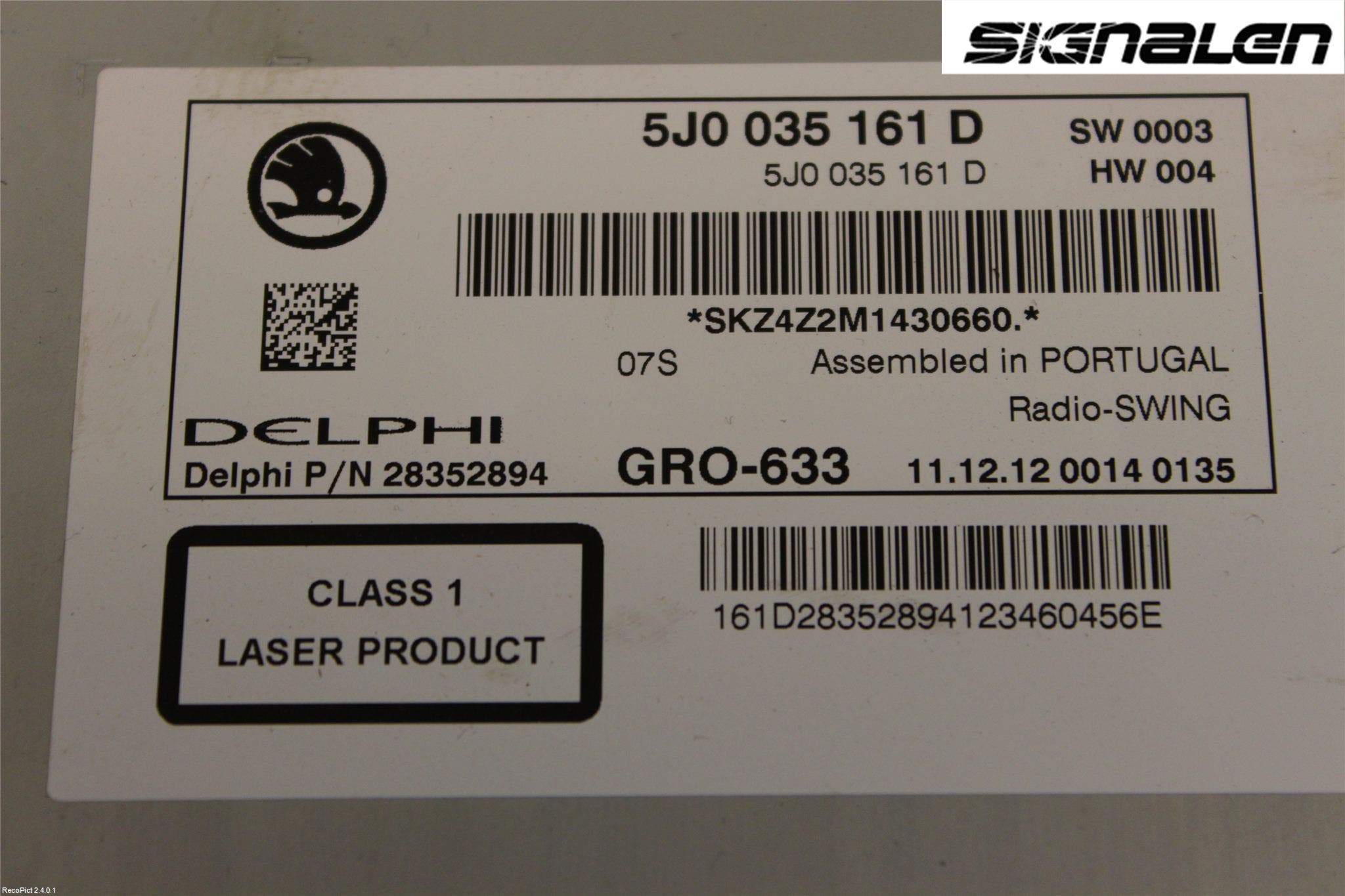 Skoda FABIA 07-14 Radio