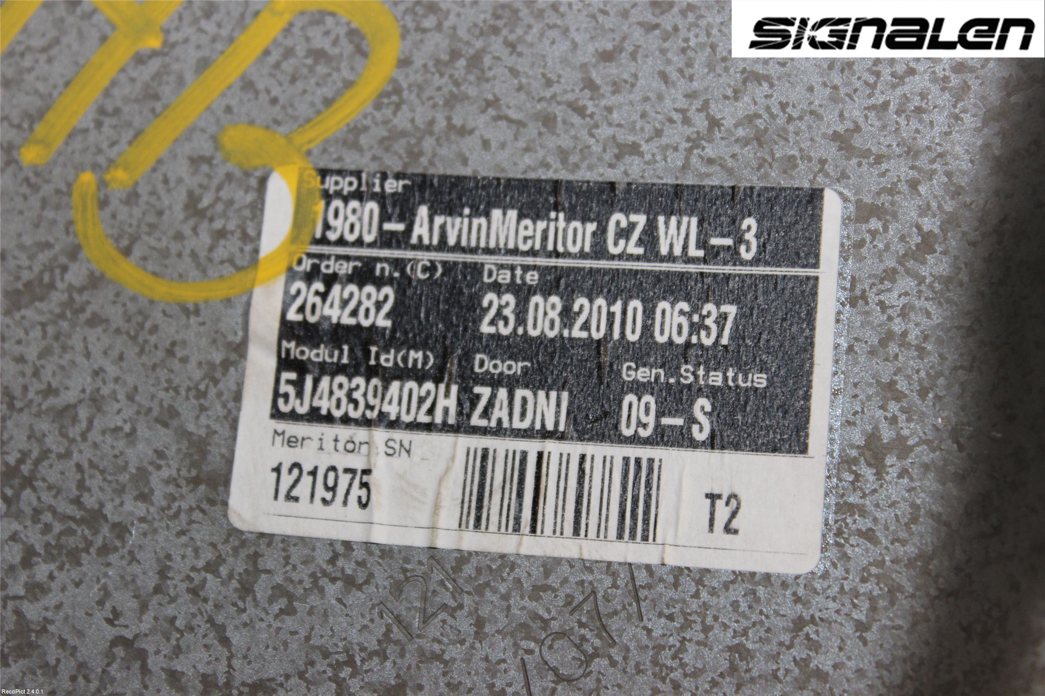 Skoda OCTAVIA (1Z) 05-13 Fönsterhissmekanism
