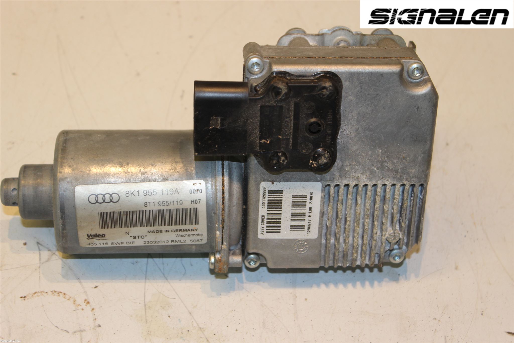 Audi A4 12-15 Torkarmotor Vindruta