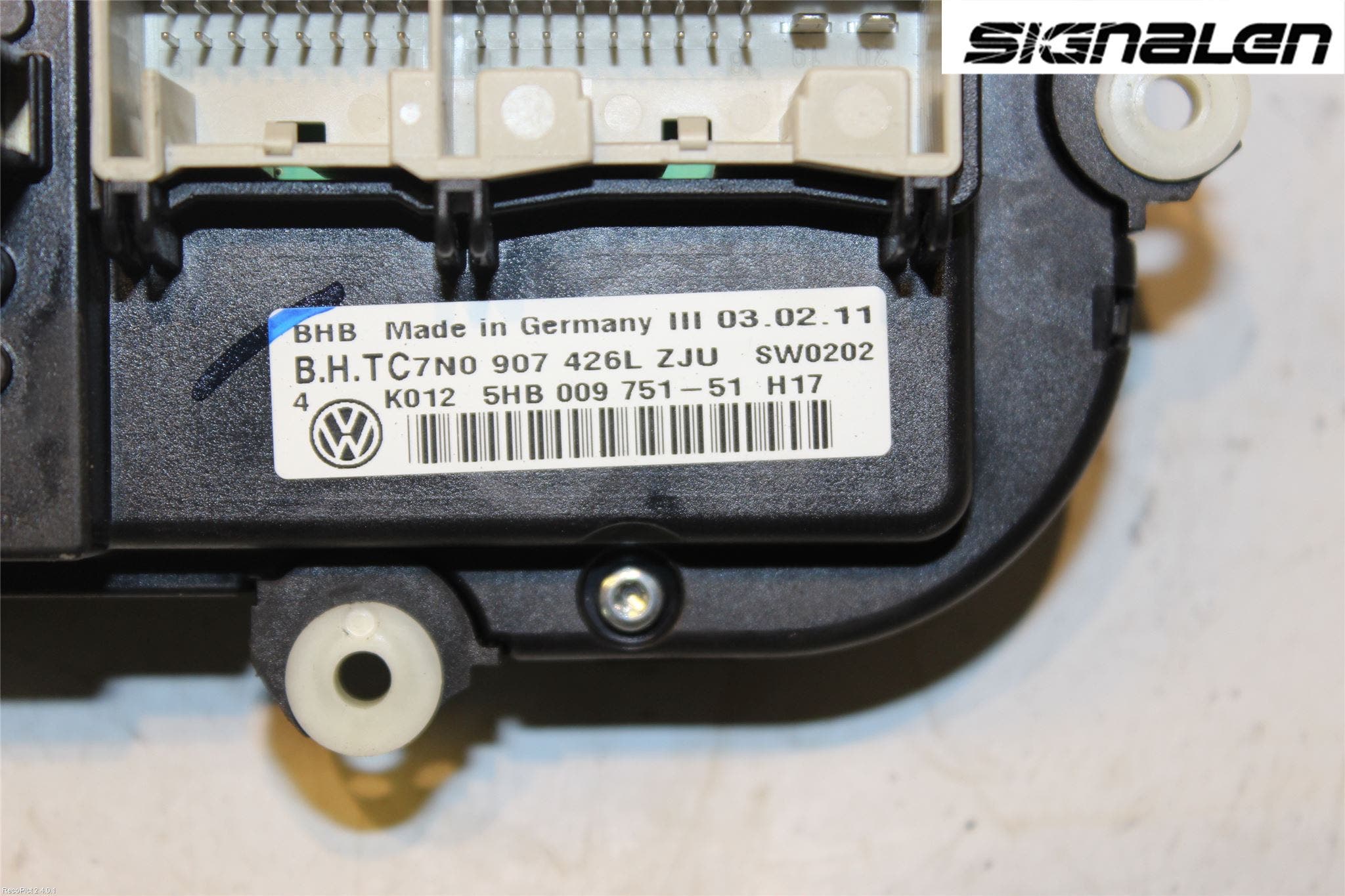 Volkswagen VW TOURAN 10-15 Ac Styrenhet Ac Manöveren