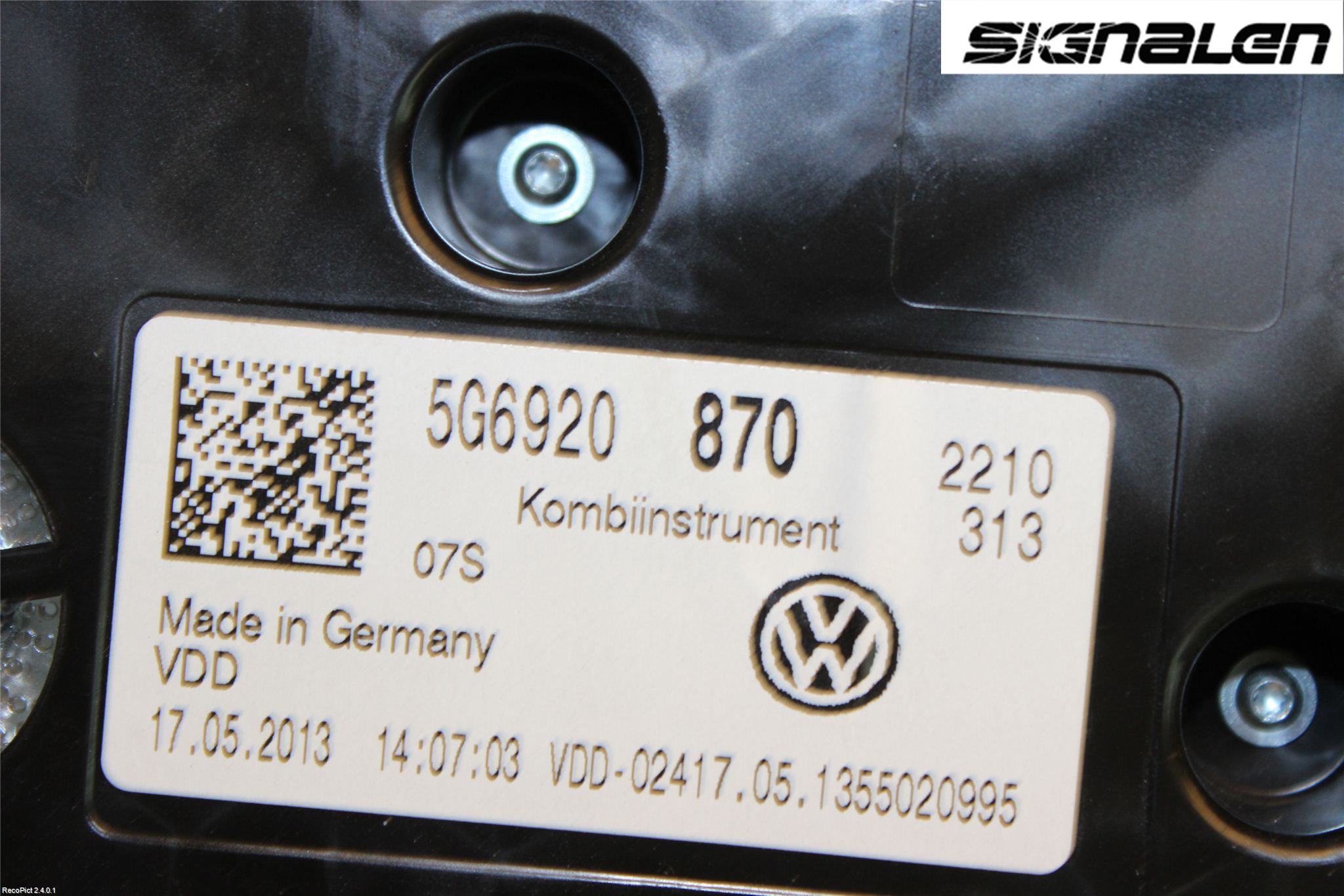 Volkswagen VW GOLF / E-GOLF VII 13-20 Instrument Komb