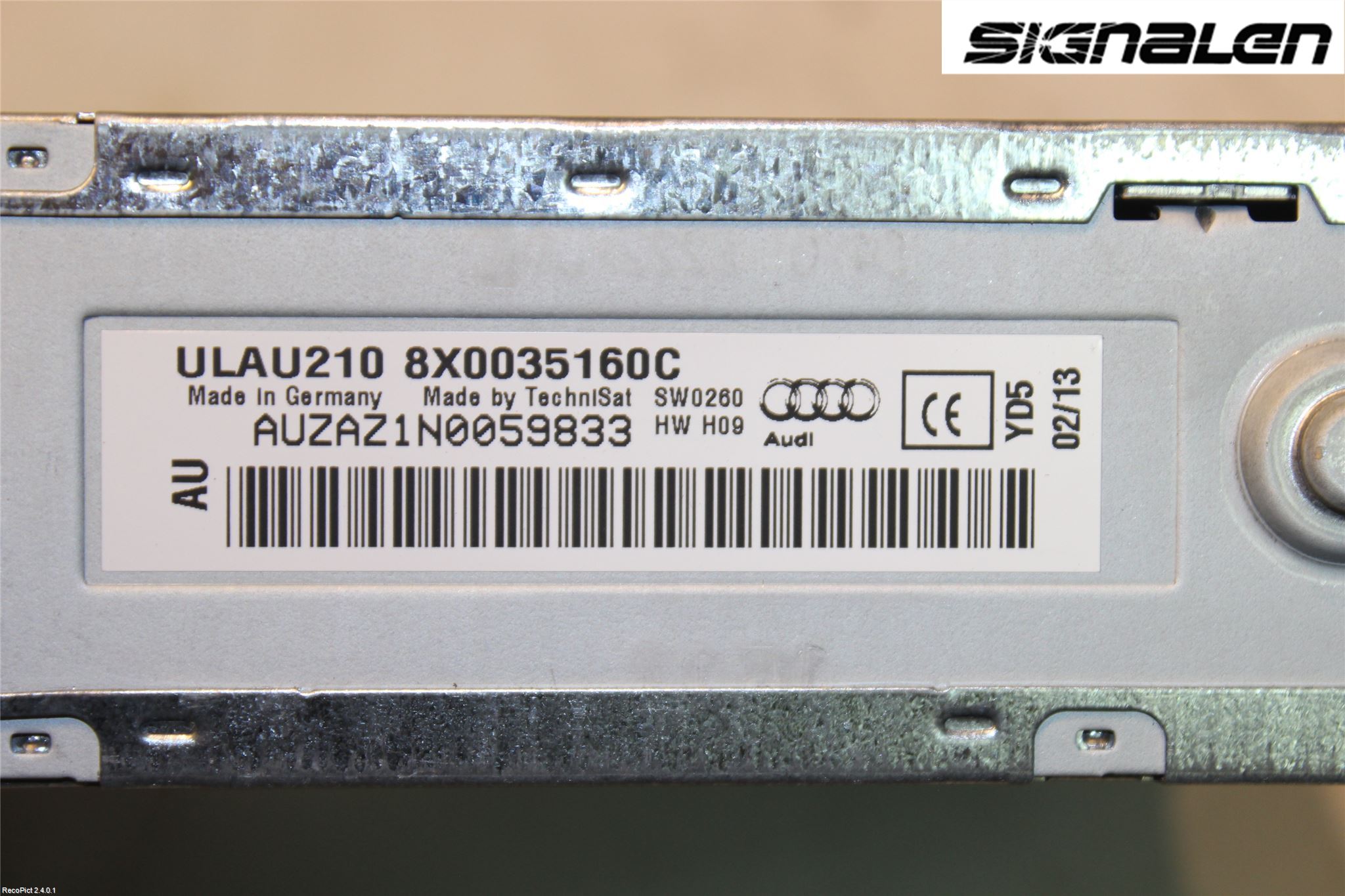 Audi A1/S1 11-18 Cd Radio - Multimediapanel