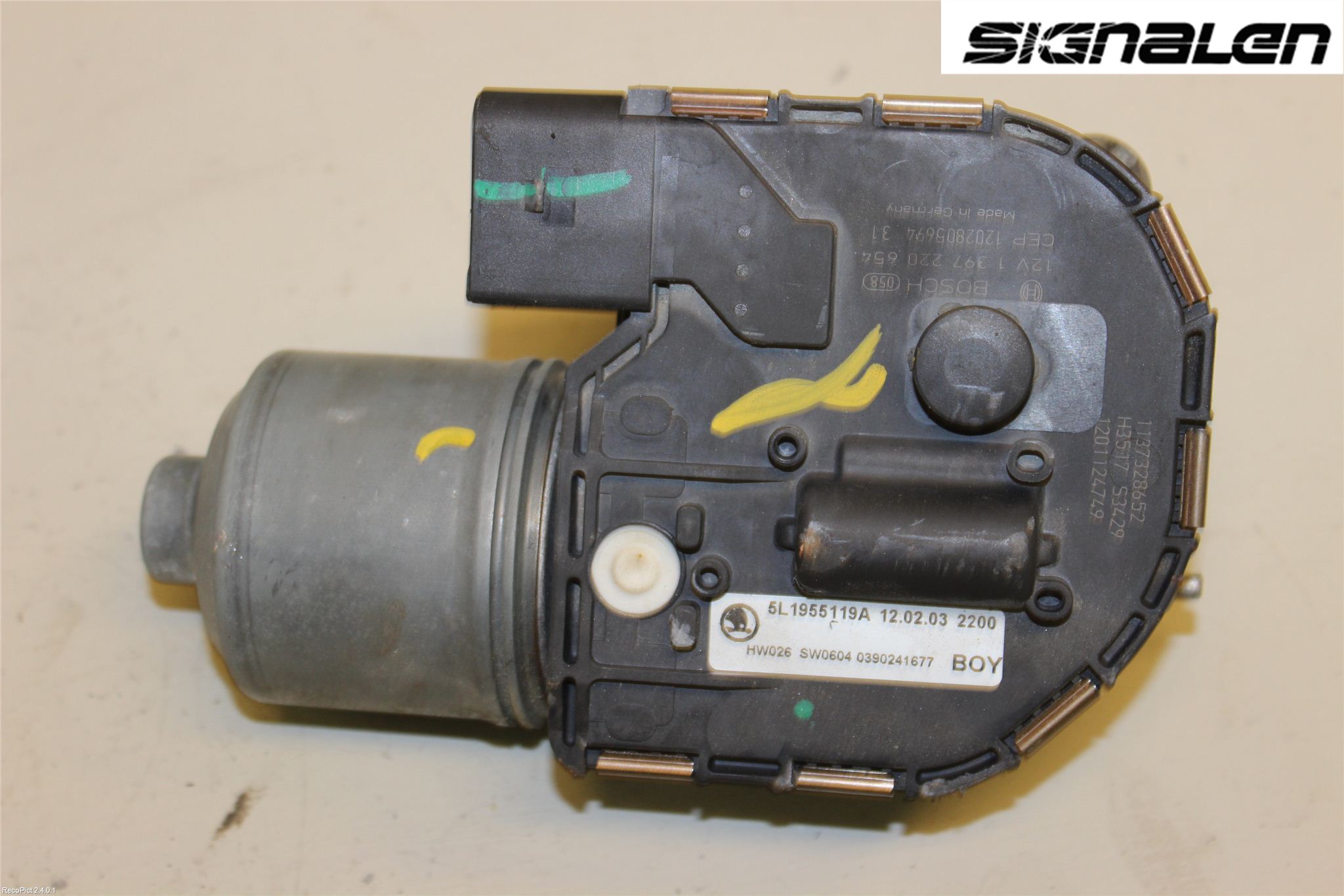 Skoda YETI Torkarmotor Vindruta