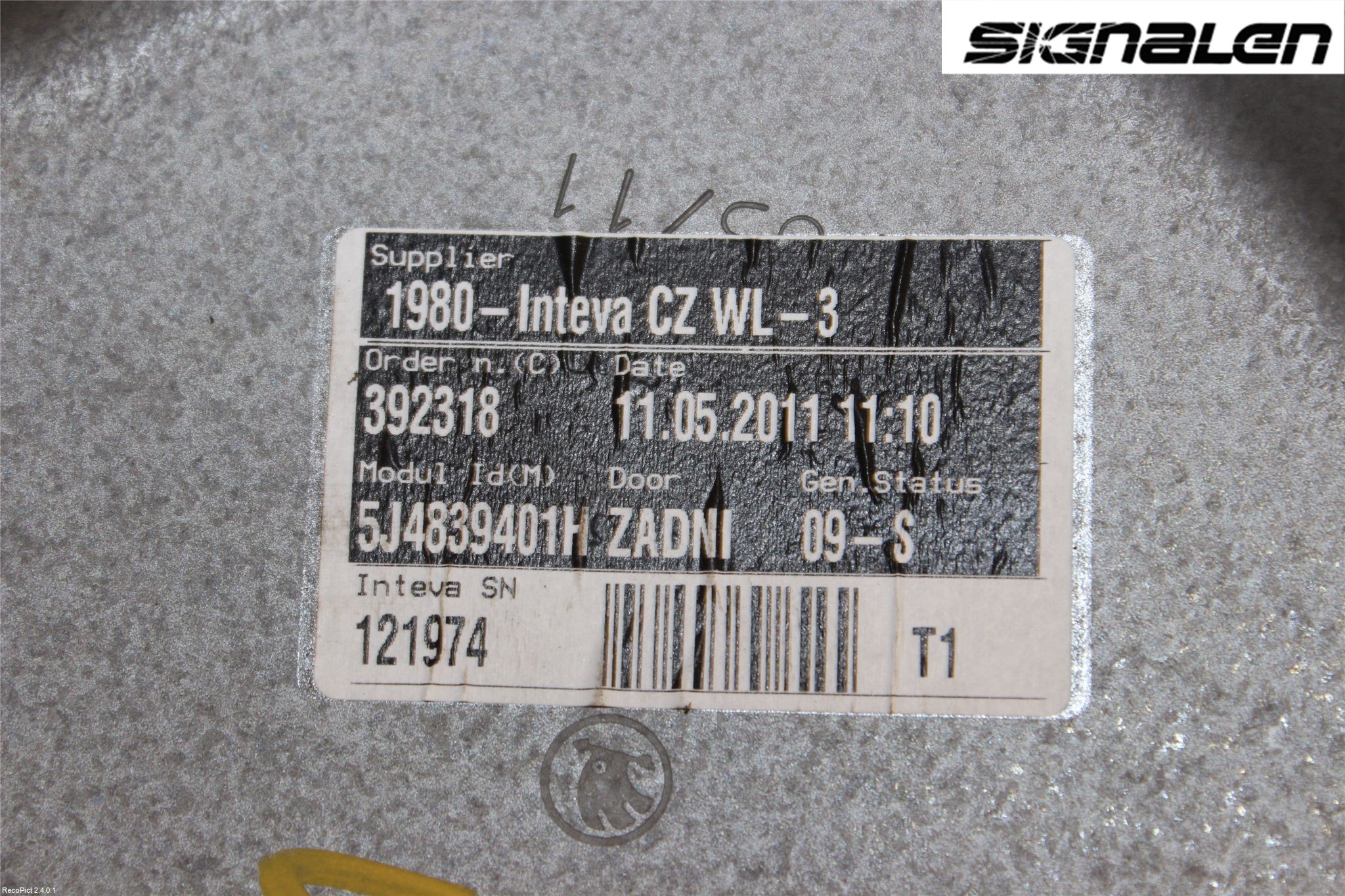 Skoda FABIA 07-14 Fönsterhissmekanism