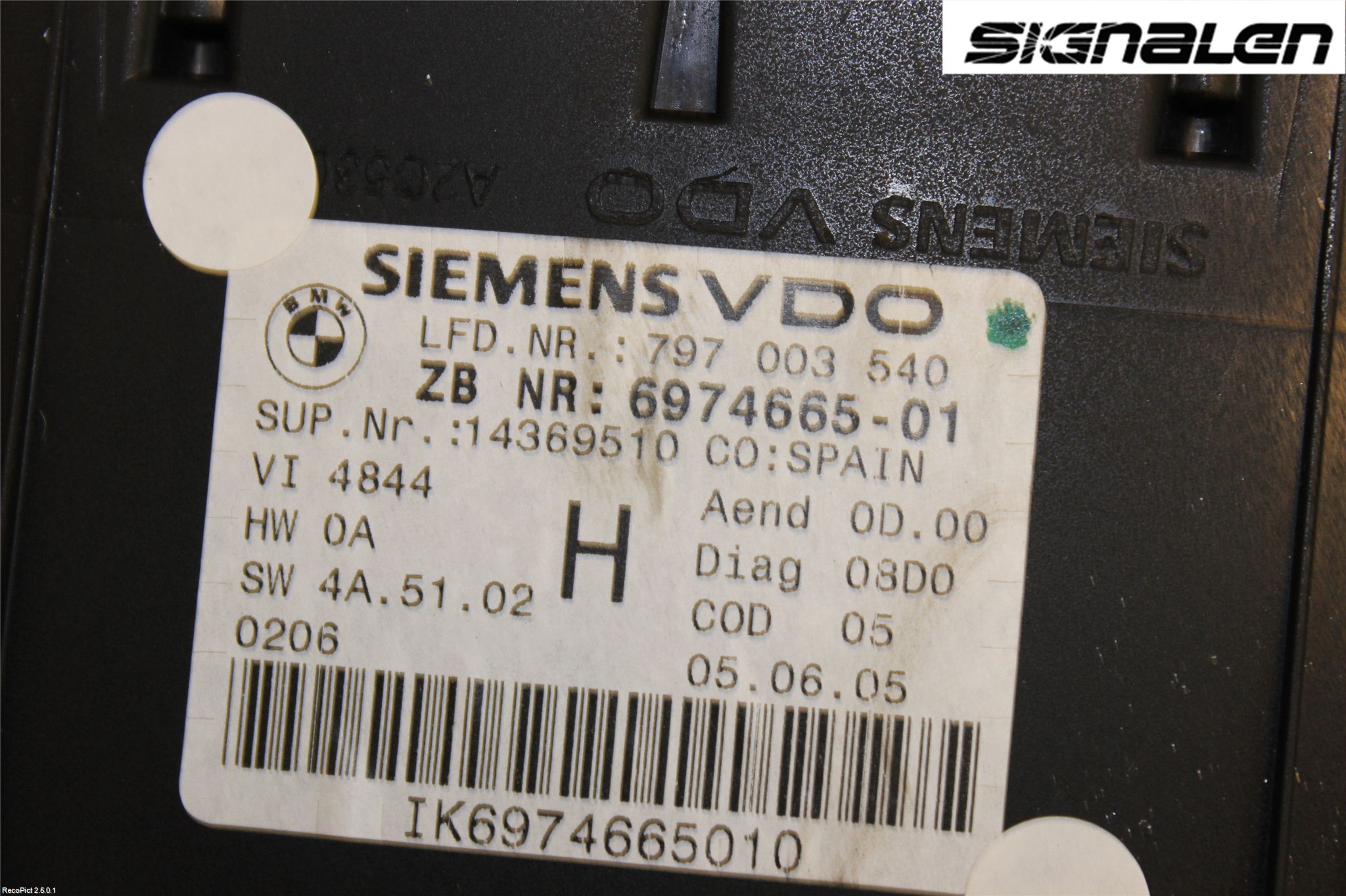 BMW 3 E90/91 SED/TOU 05-12 Instrument Komb