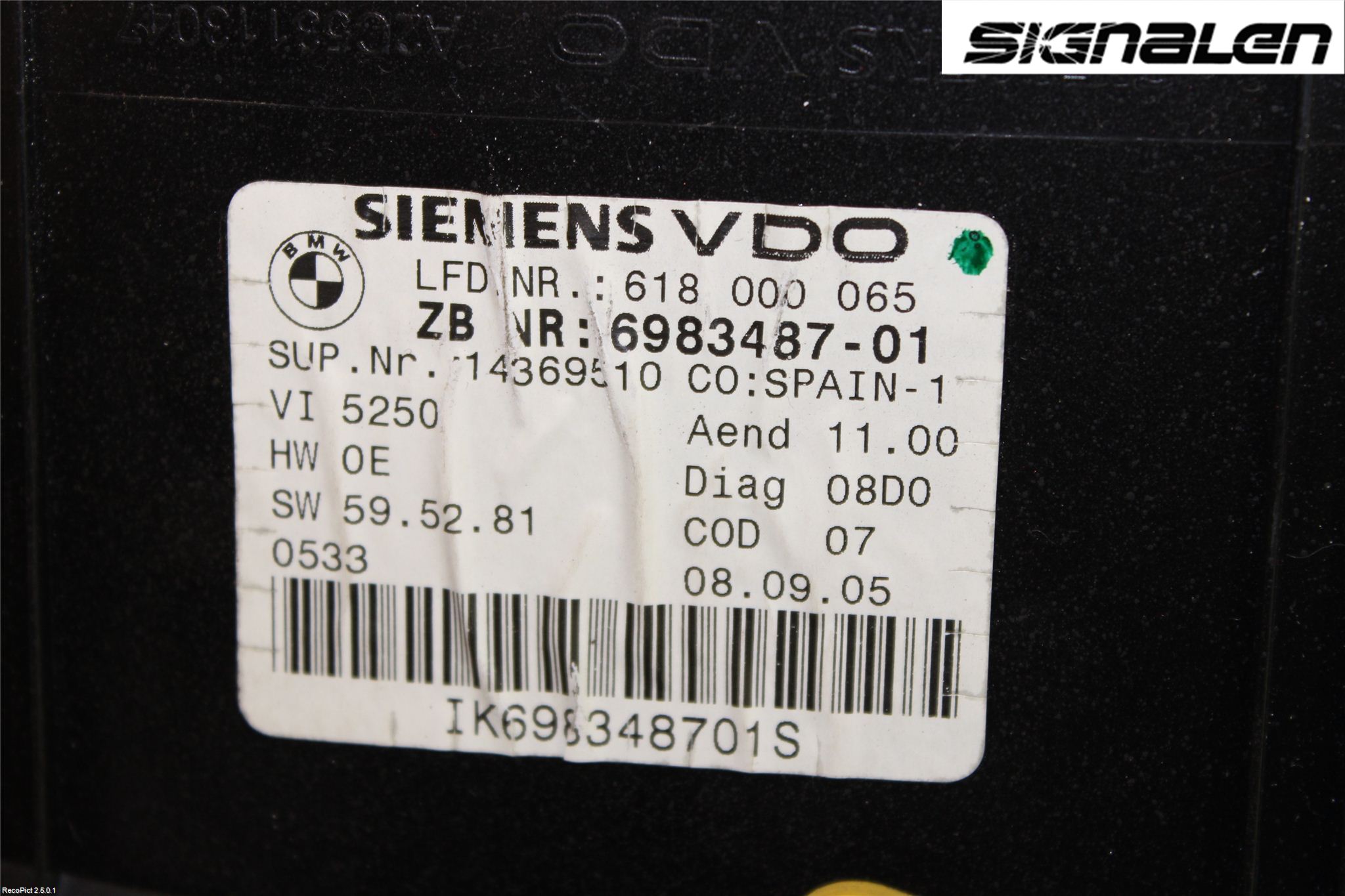 BMW 3 E90/91 SED/TOU 05-12 Instrument Komb