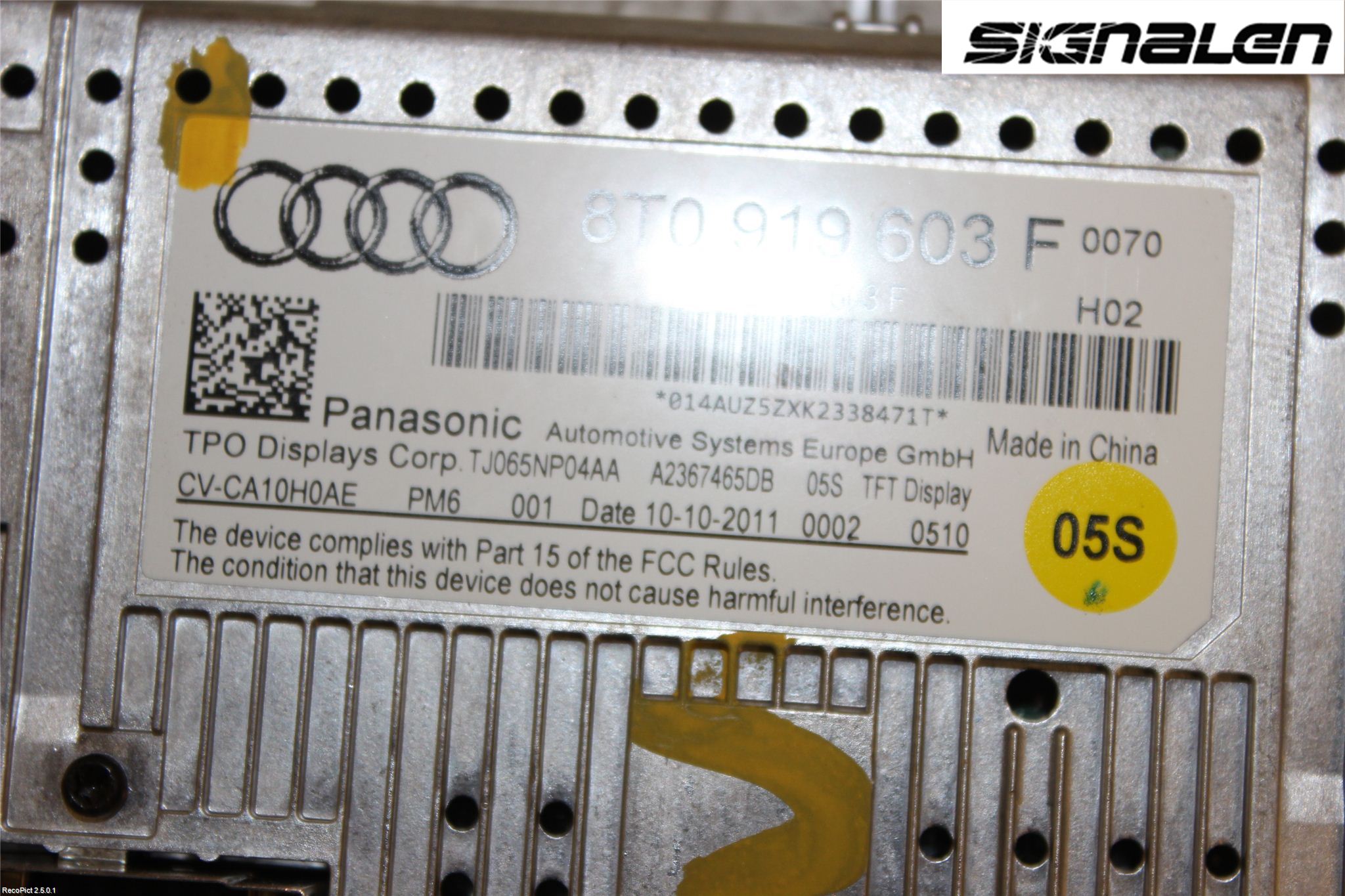 Audi A4 12-15 Multifunktionsdisplay