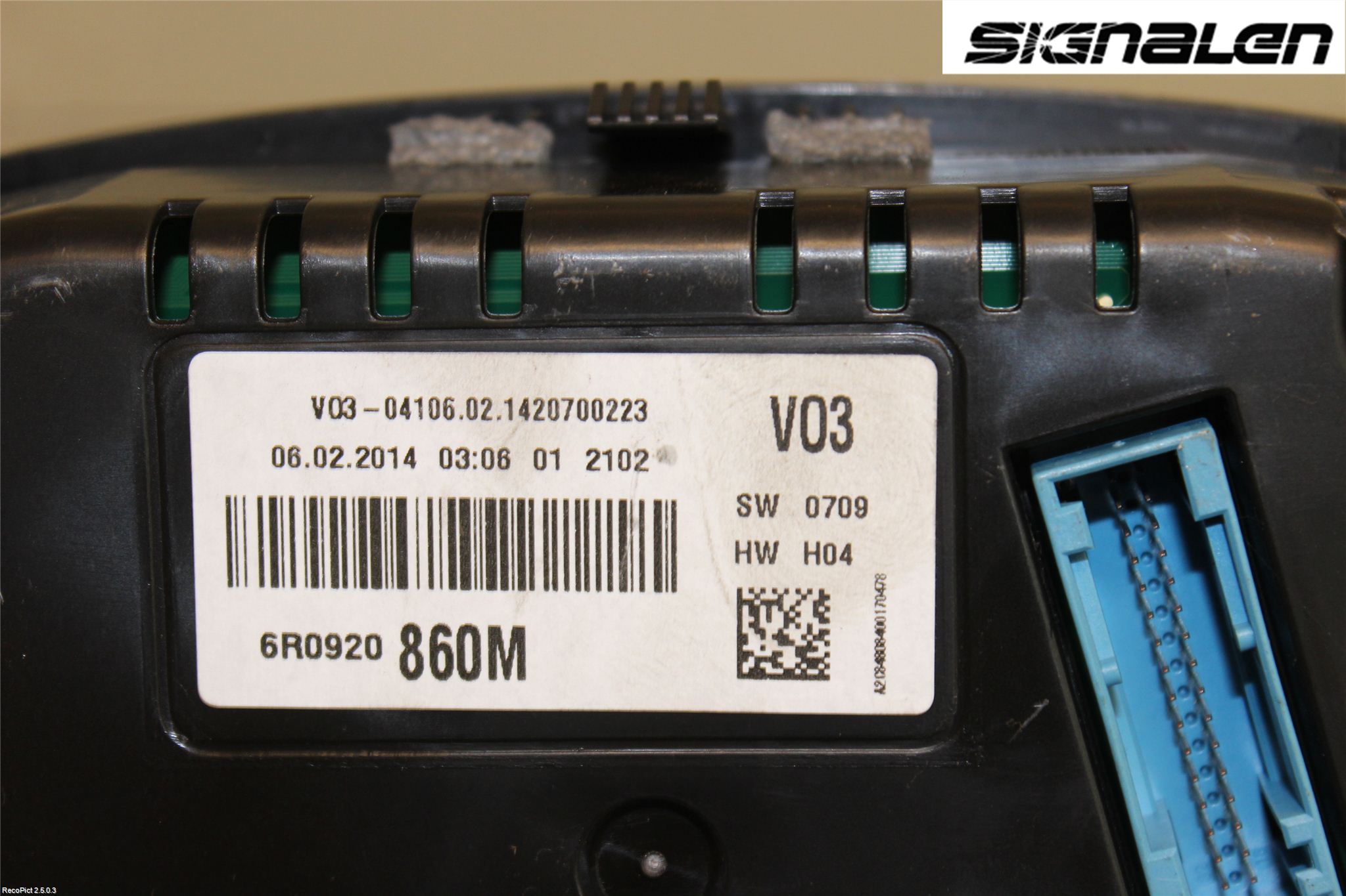 Volkswagen VW POLO 10-17 Instrument Komb