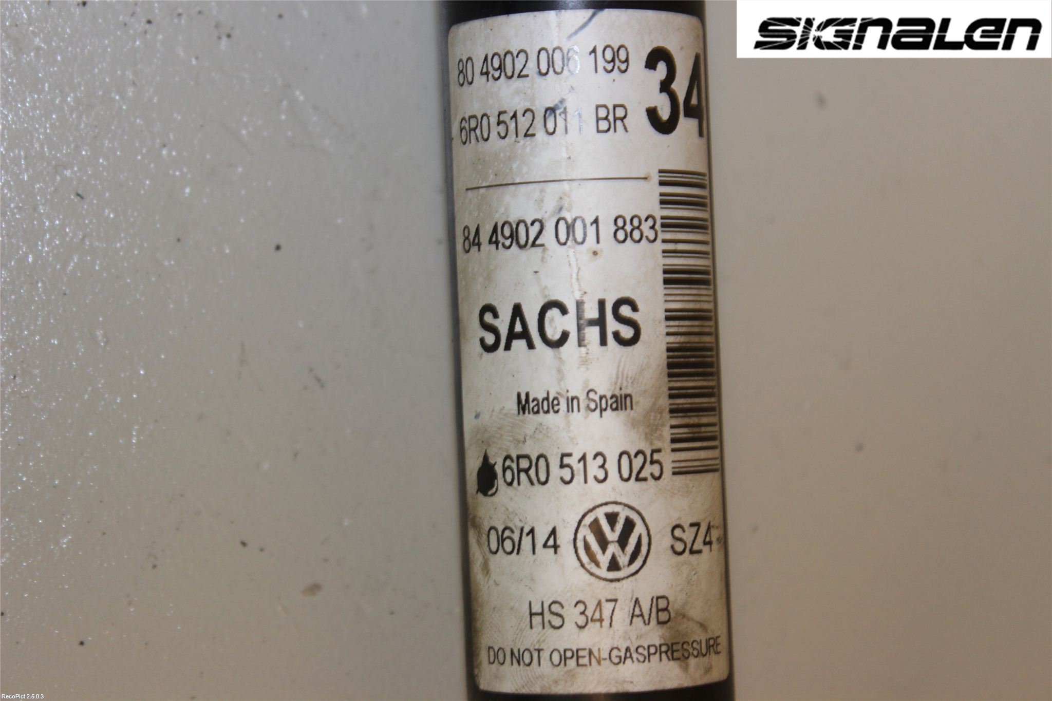Volkswagen VW POLO 10-17 Stötdämpare Bak
