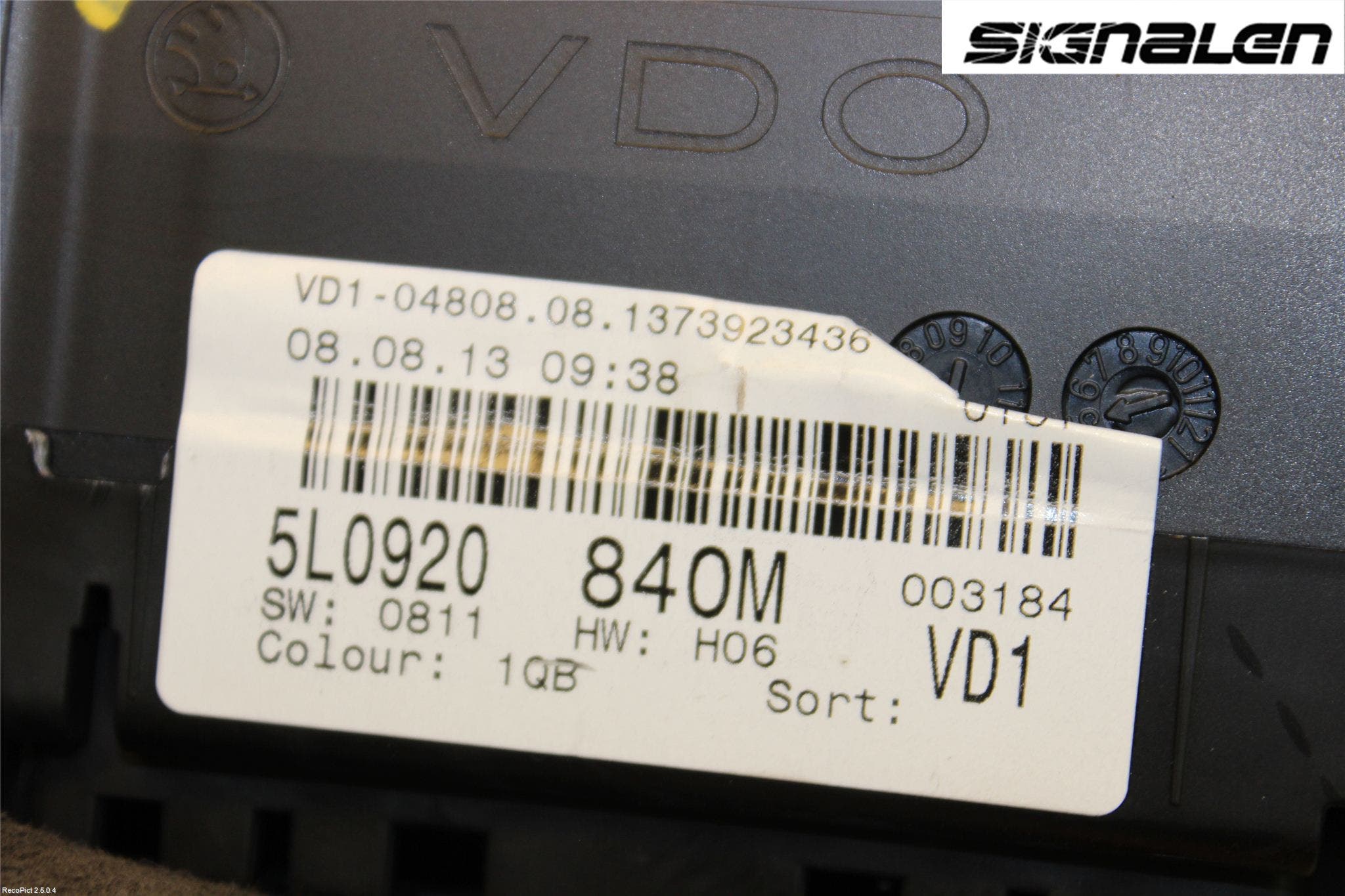 Skoda YETI Instrument Komb