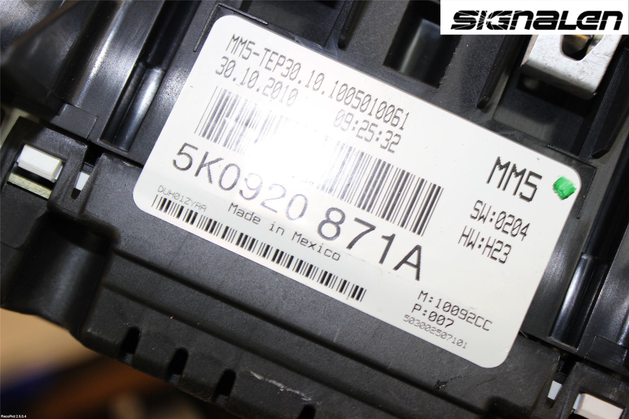 Volkswagen VW GOLF VI 09-13 Instrument Komb