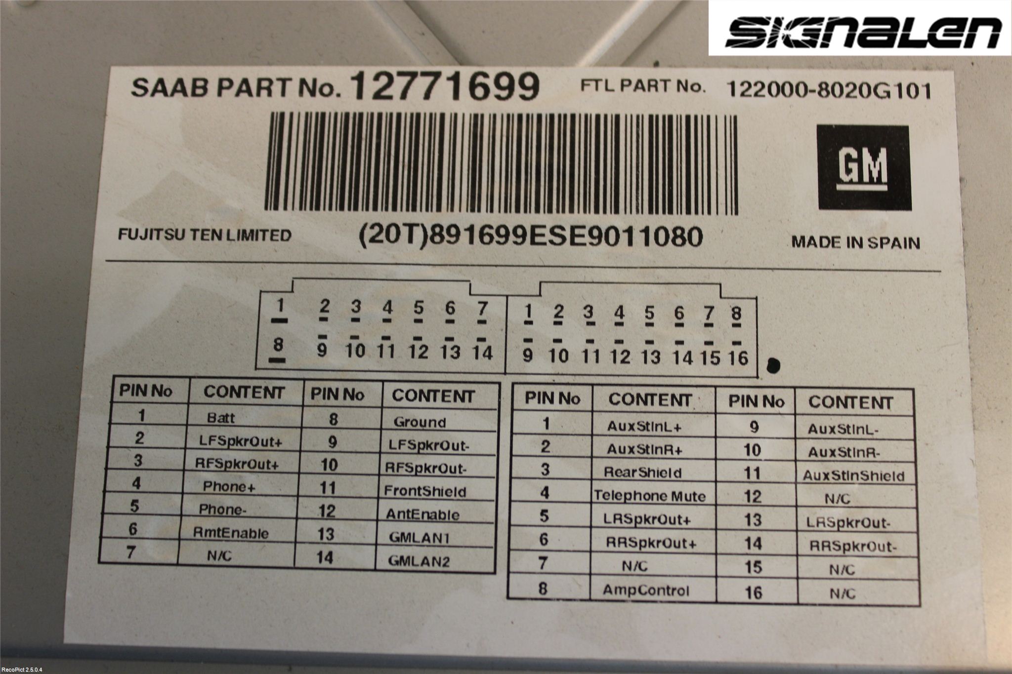 Saab 9-5     06-10 Radio