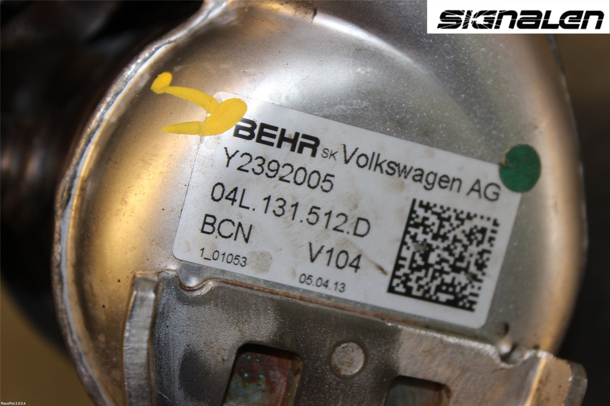 Volkswagen VW GOLF / E-GOLF VII 13-20 Avgaskylare
