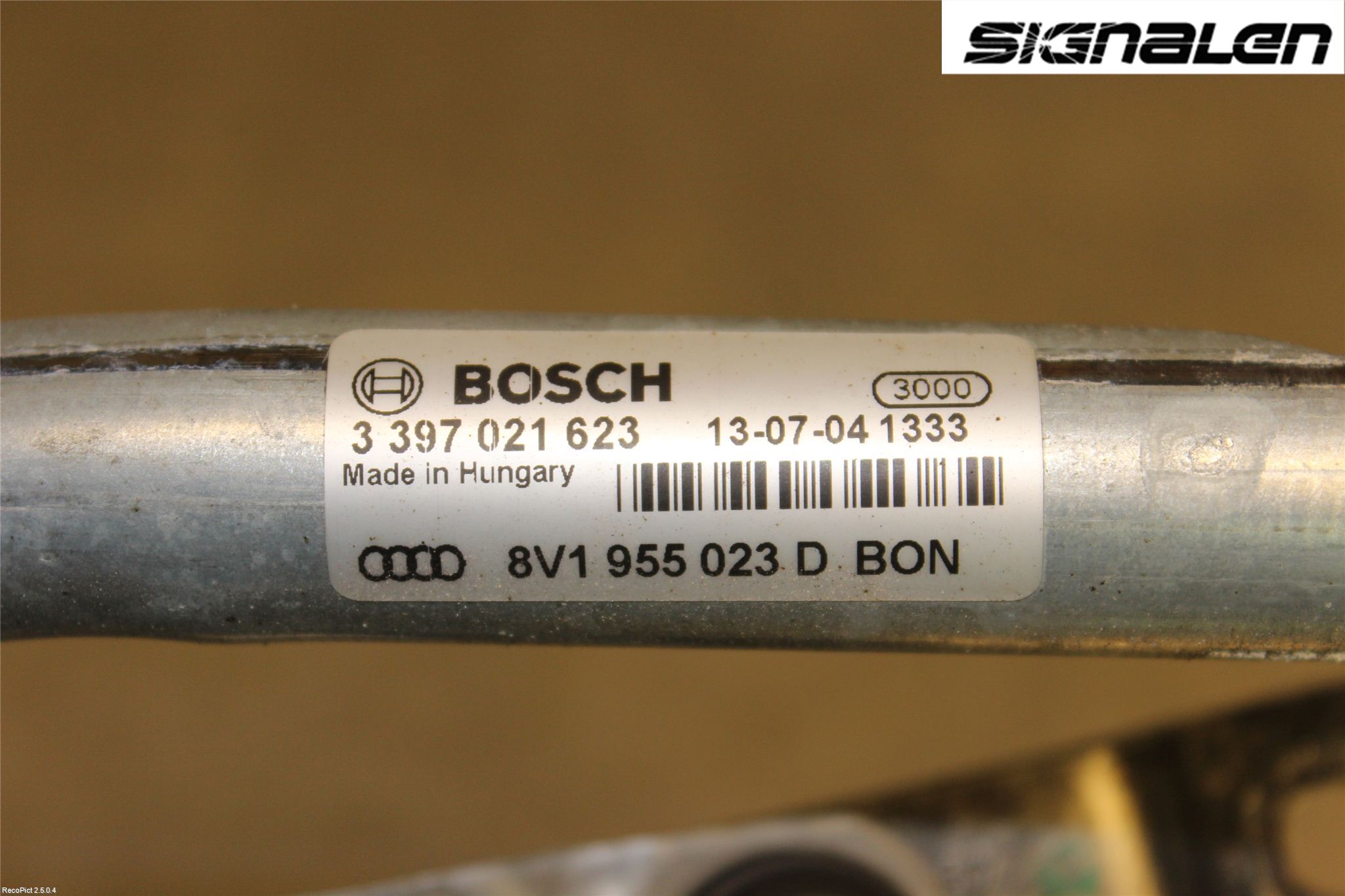 Audi A3/S3 8V 13-20 Torkarmekanism Vindruta