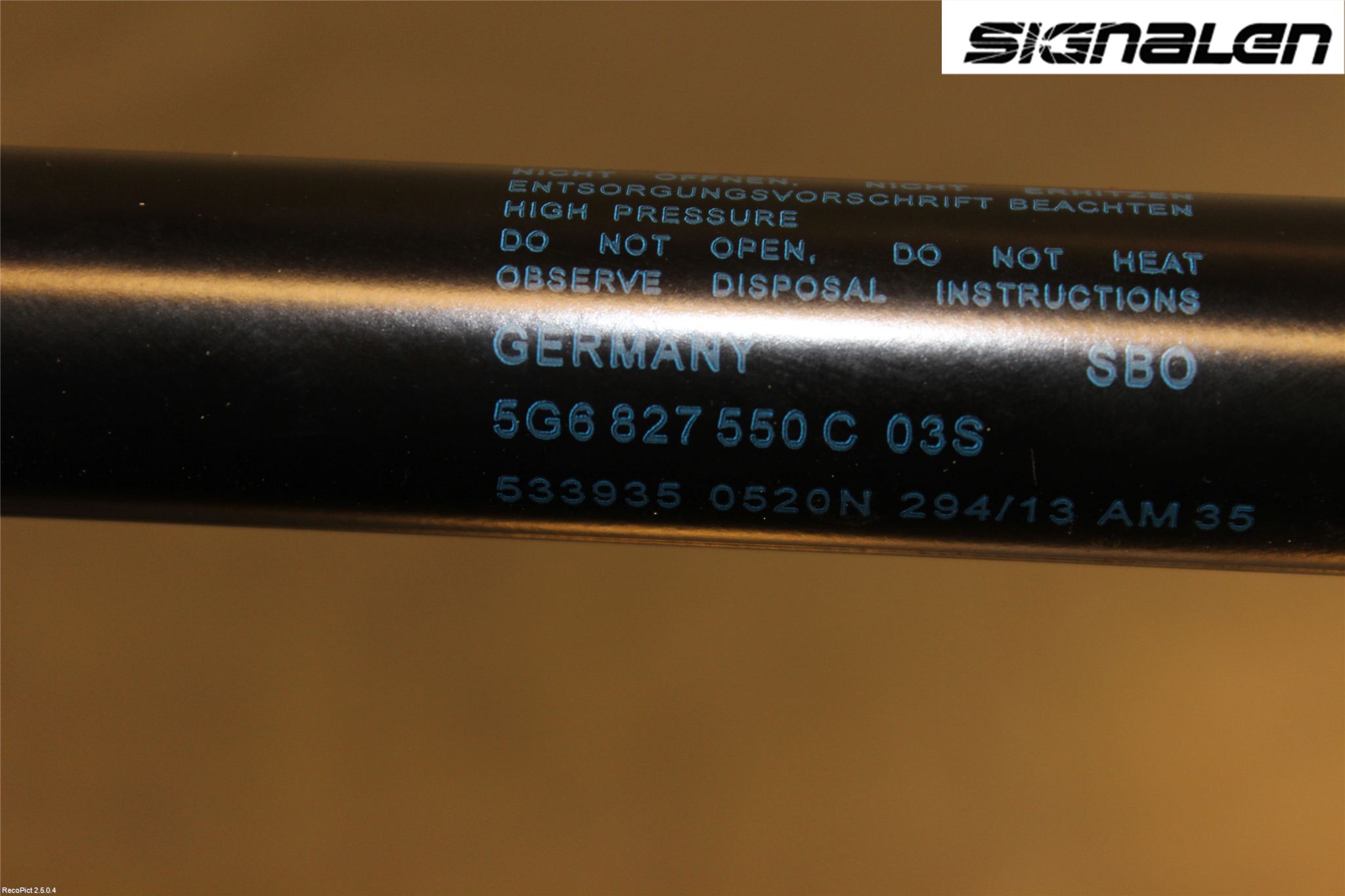 Volkswagen VW GOLF / E-GOLF VII 13-20 Gasfjäder Baklucka