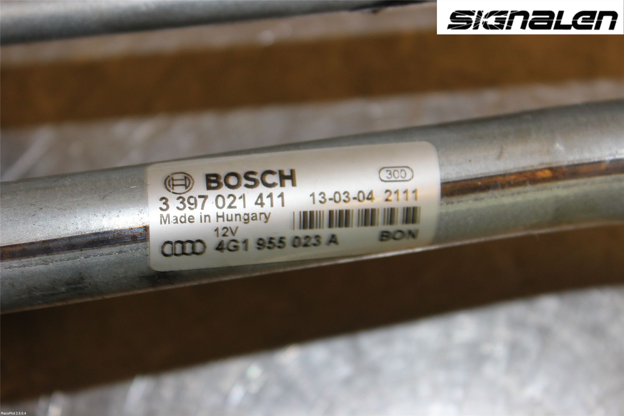 Audi A6/S6 4G 11-18 Torkarmekanism Vindruta