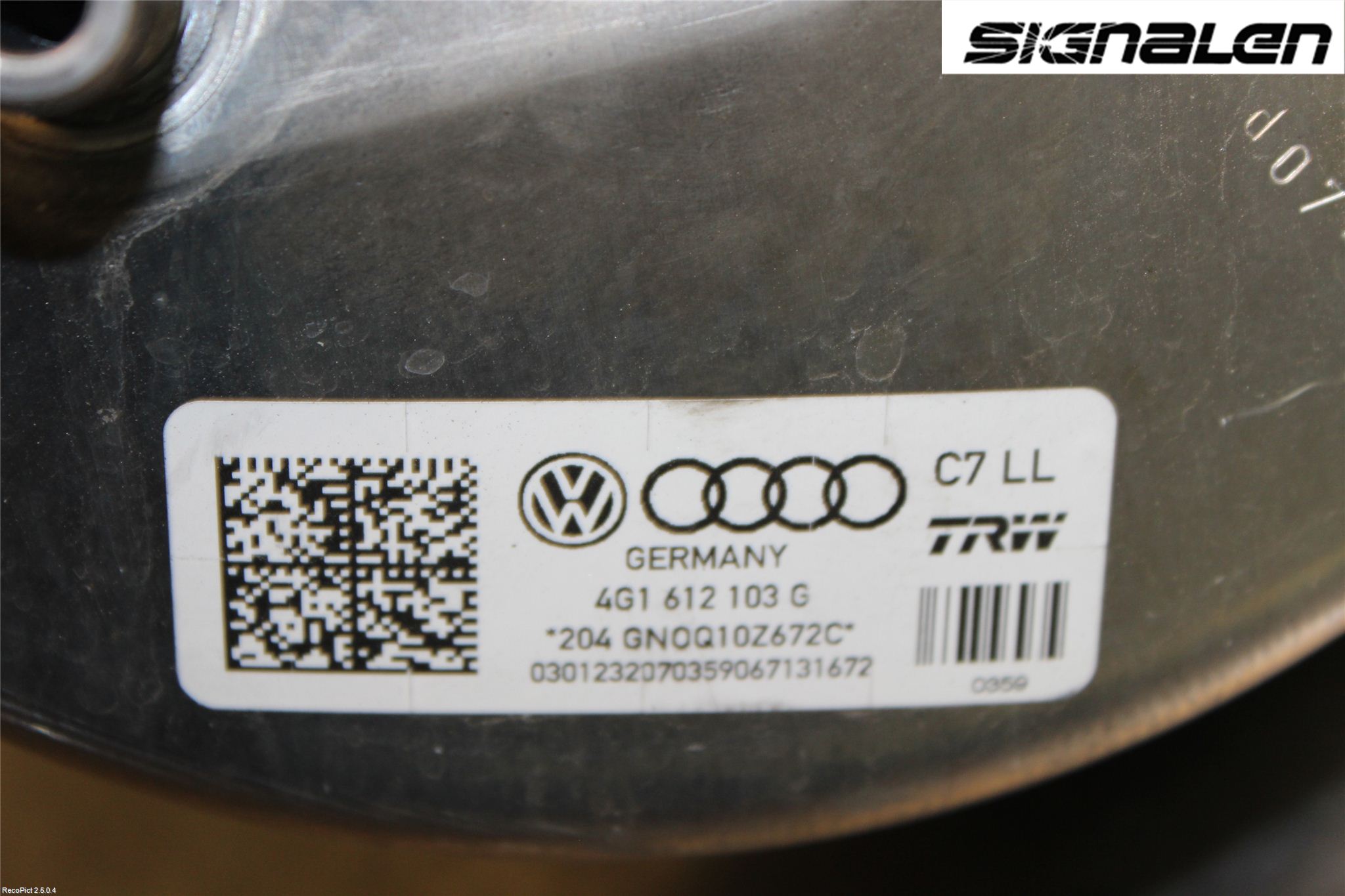 Audi A6/S6 4G 11-18 Bromsservo