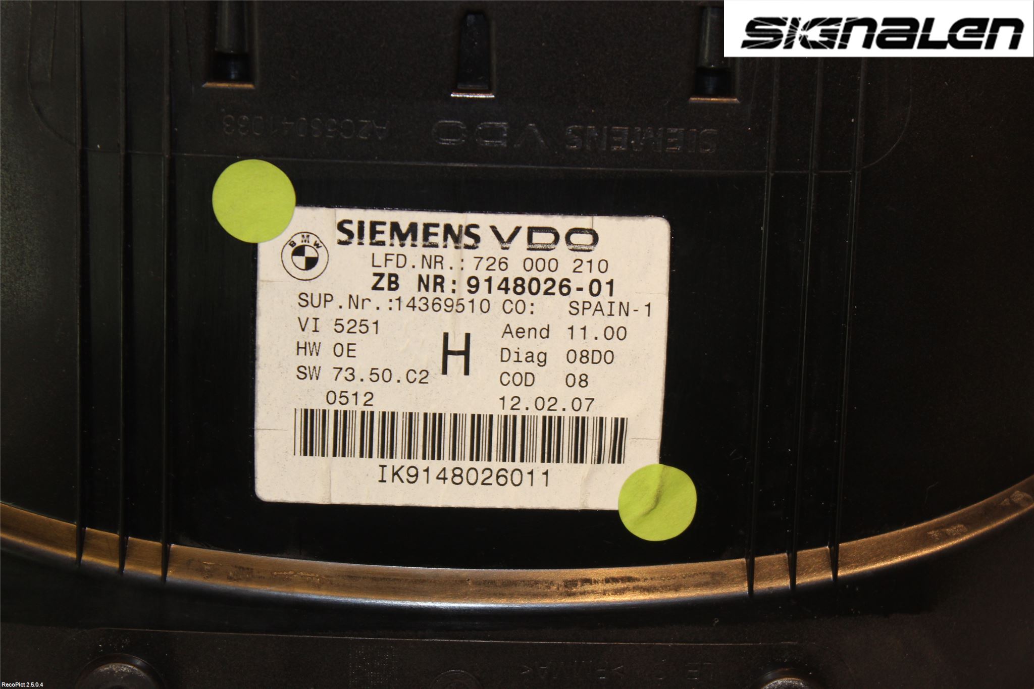 BMW 3 E90/91 SED/TOU 05-12 Instrument Komb