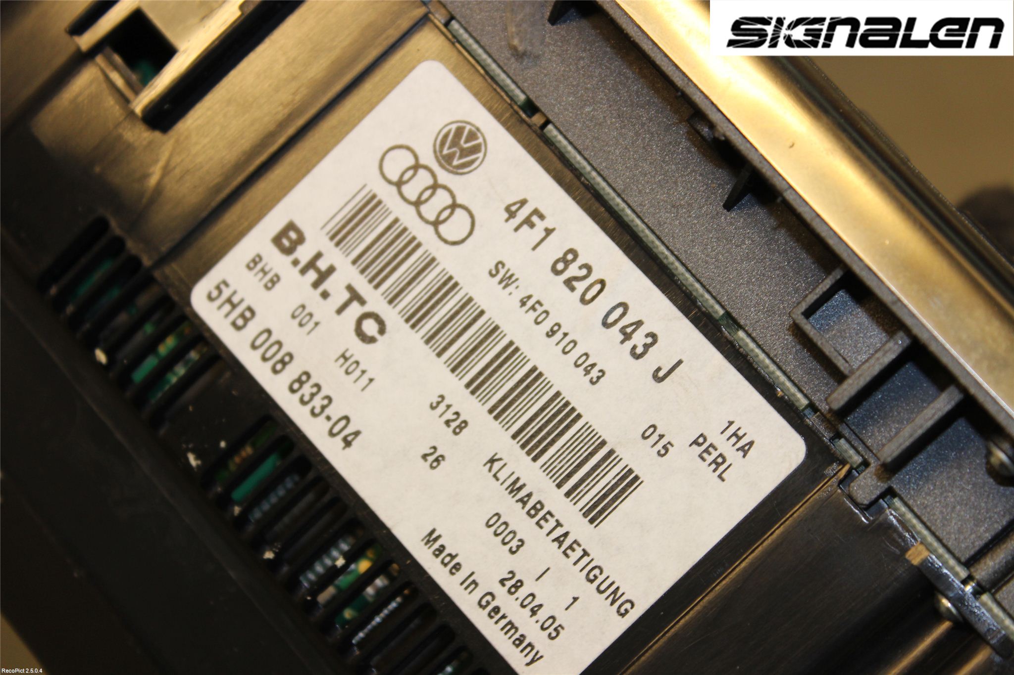 Audi A6/S6     05-11 Ac Styrenhet Ac Manöveren