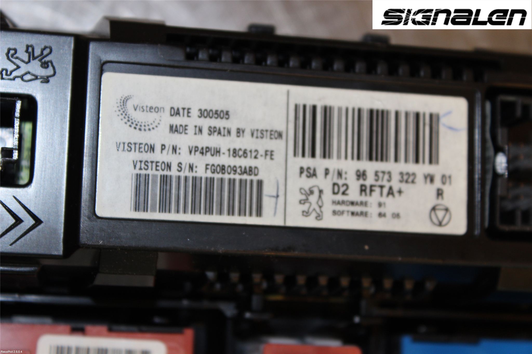 Peugeot 407 Ac Styrenhet Ac Manöveren