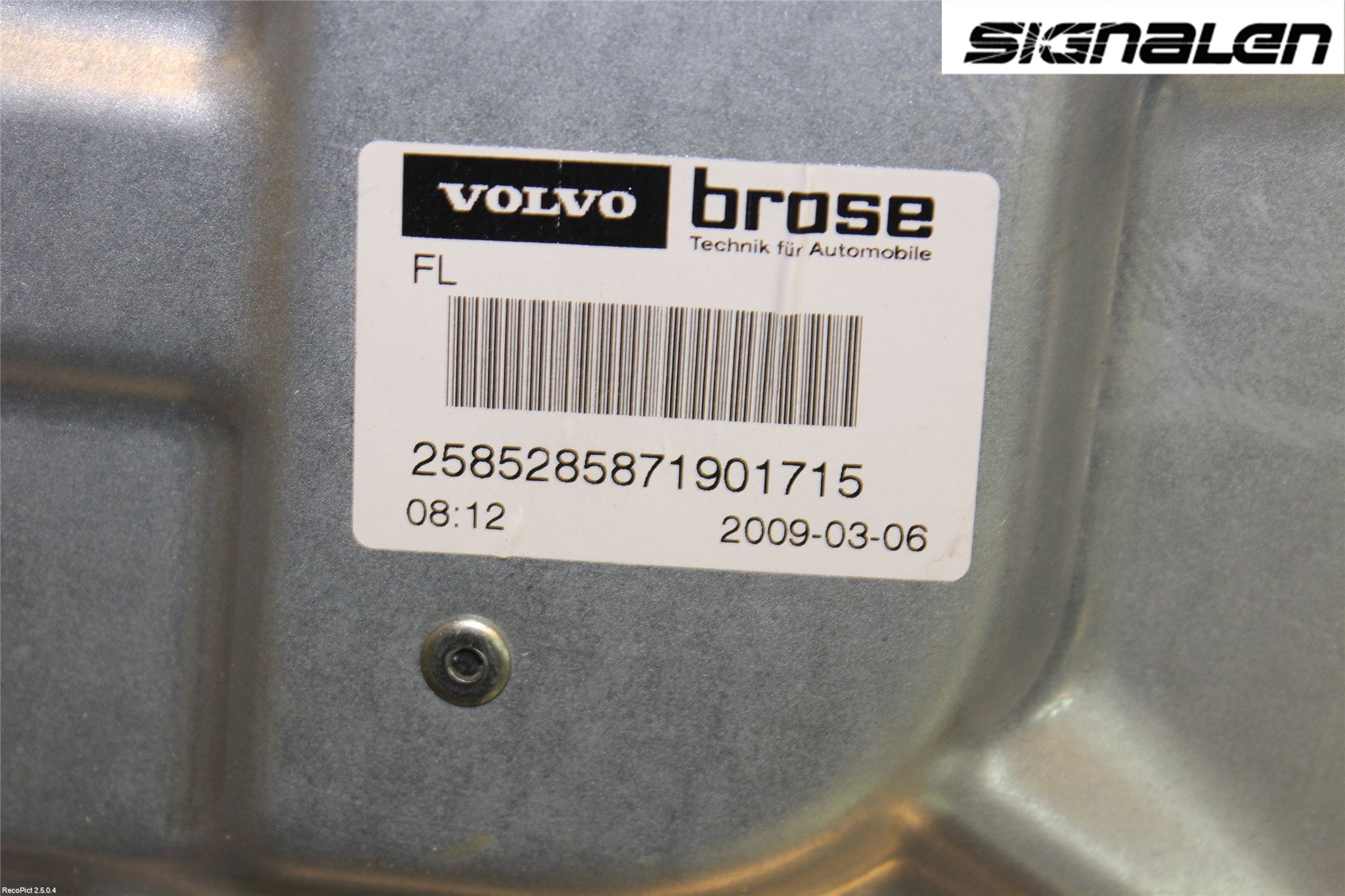 Volvo V70 08-13 Fönsterhissmekanism