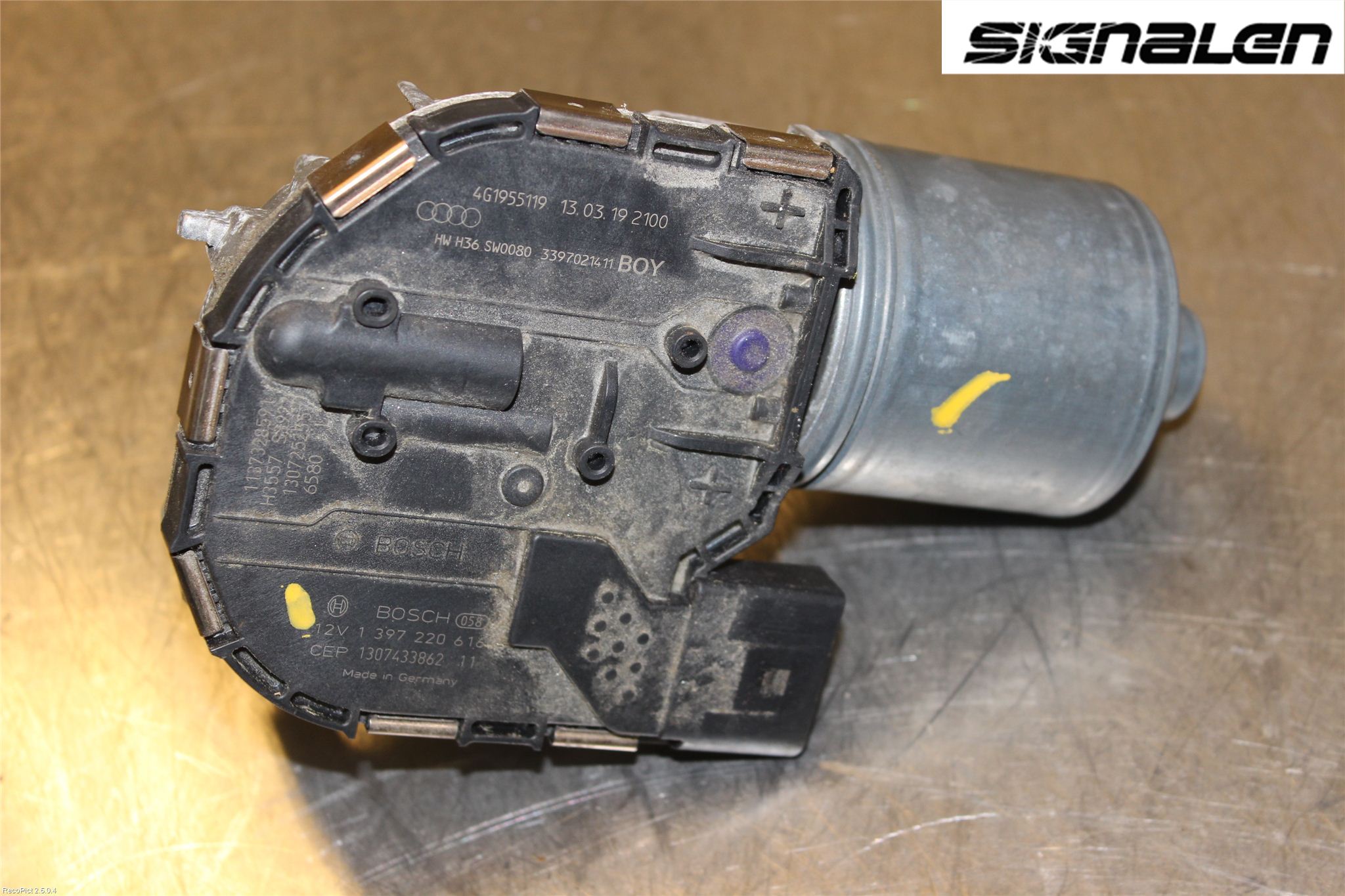 Audi A6/S6 4G 11-18 Torkarmotor Vindruta