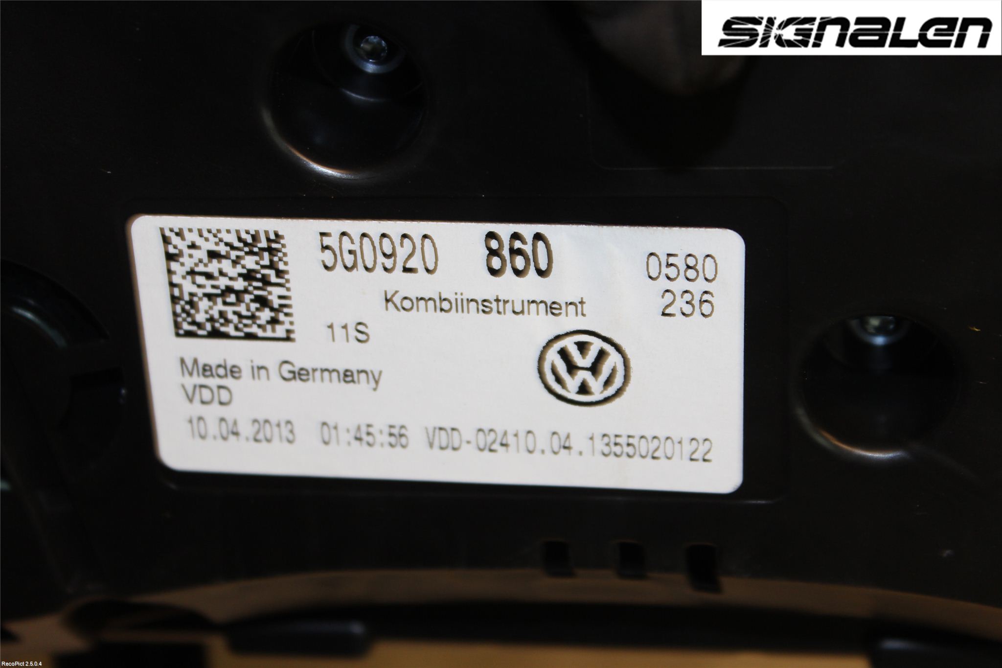 Volkswagen VW GOLF / E-GOLF VII 13-20 Instrument Komb