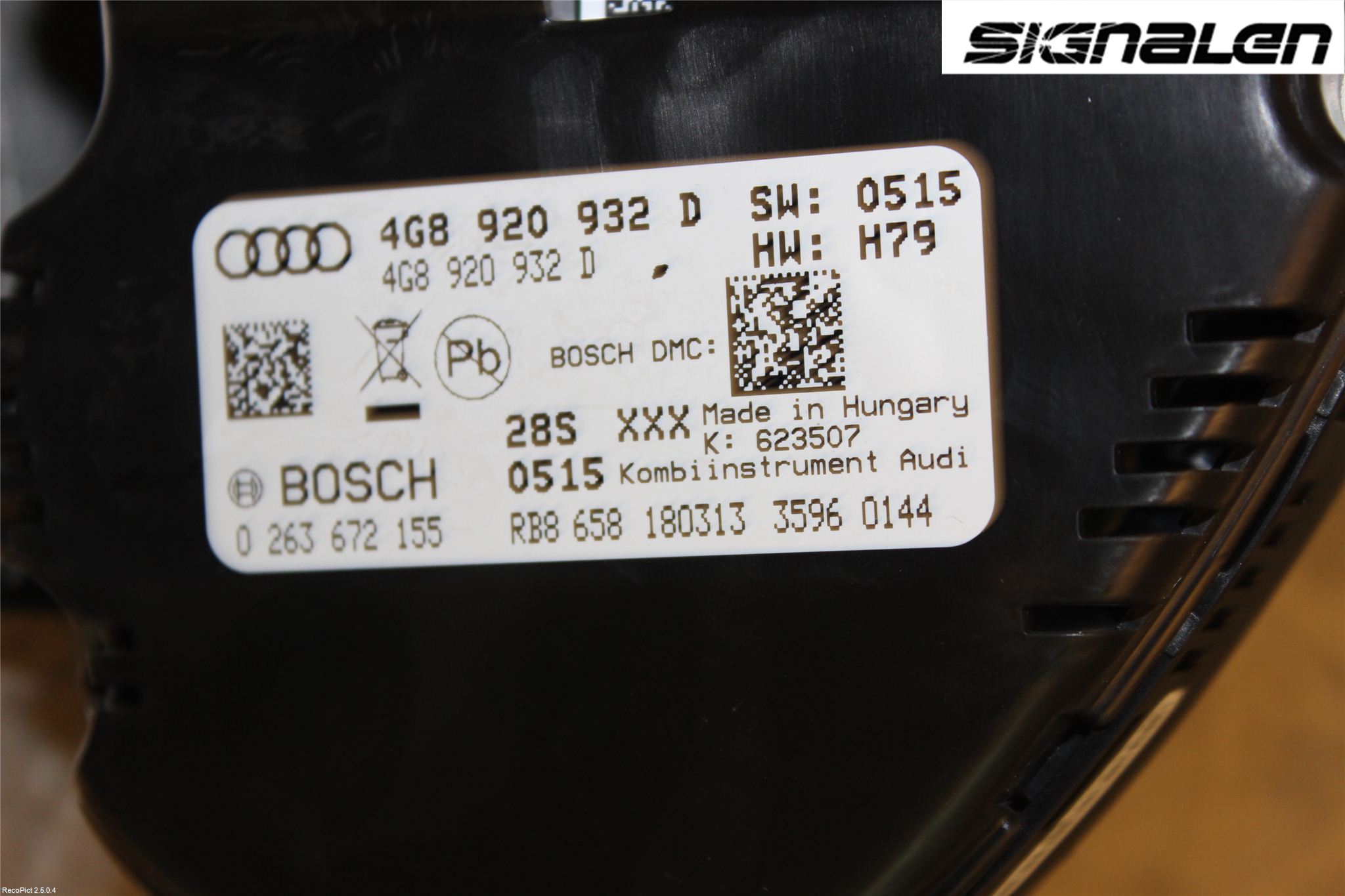 Audi A6/S6 4G 11-18 Instrument Komb