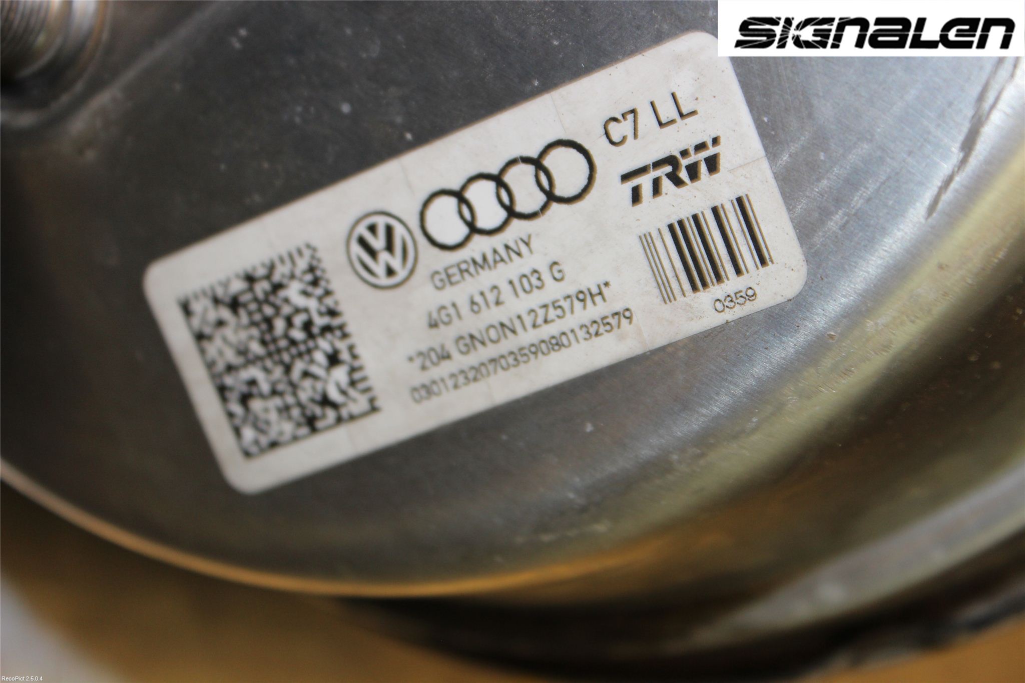 Audi A6/S6 4G 11-18 Bromsservo