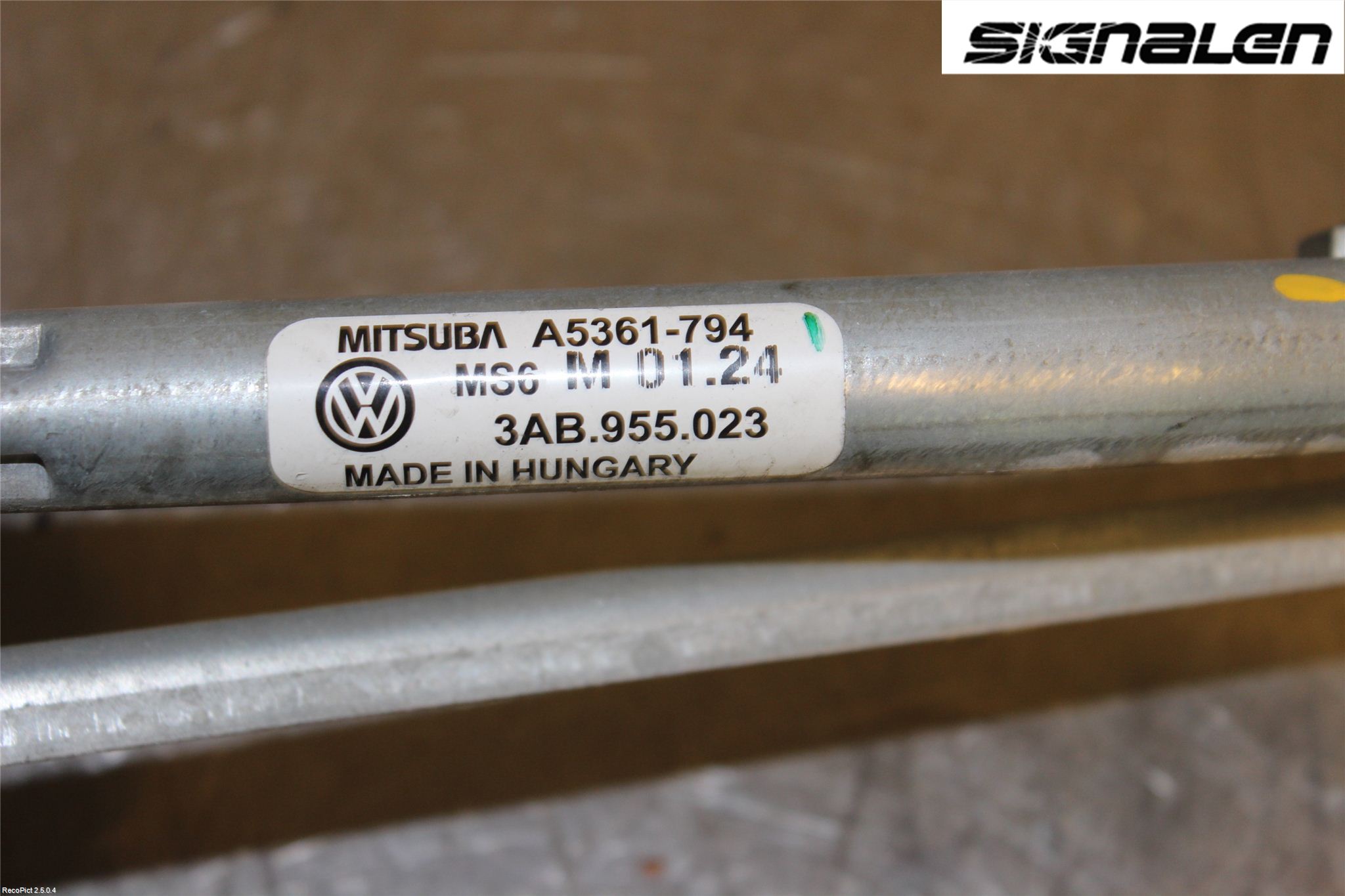 Volkswagen VW PASSAT 11-14 Torkarmekanism Vindruta