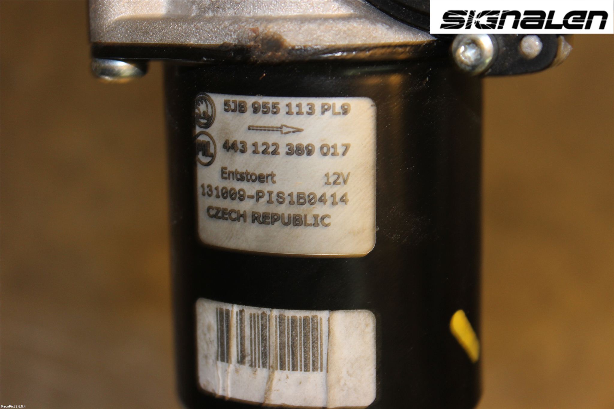 Skoda RAPID Torkarmotor Vindruta