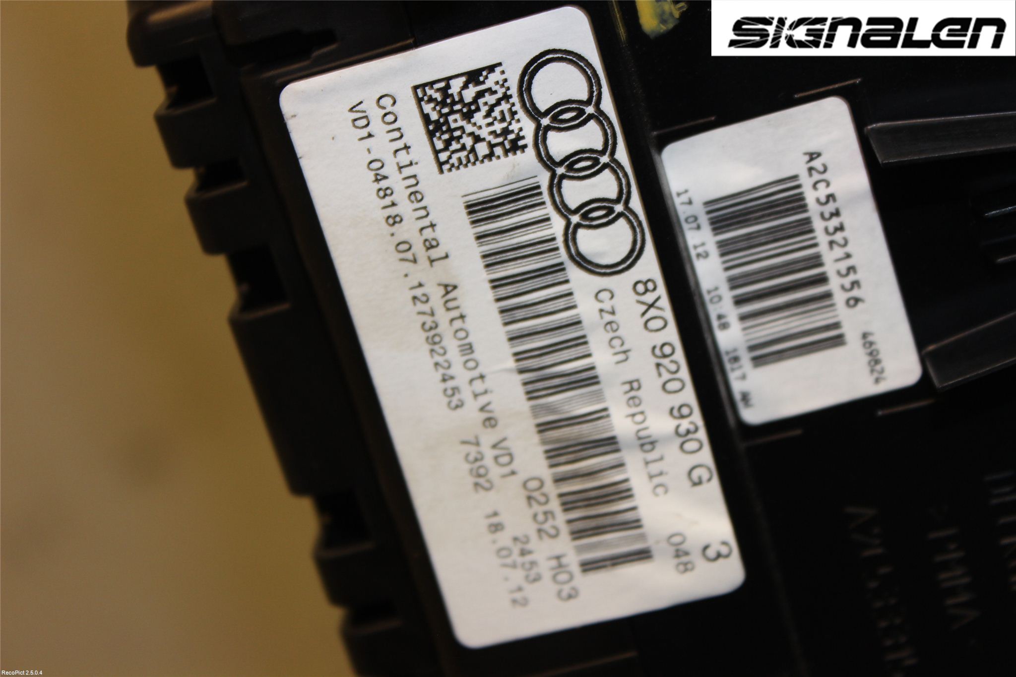 Audi A1/S1 11-18 Instrument Komb